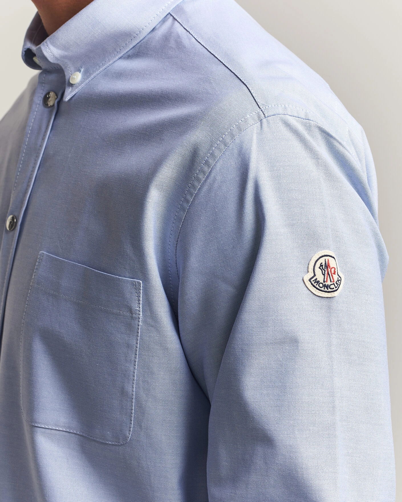 Herr | Skjortor | Moncler | Popeline Shirt Light Blue