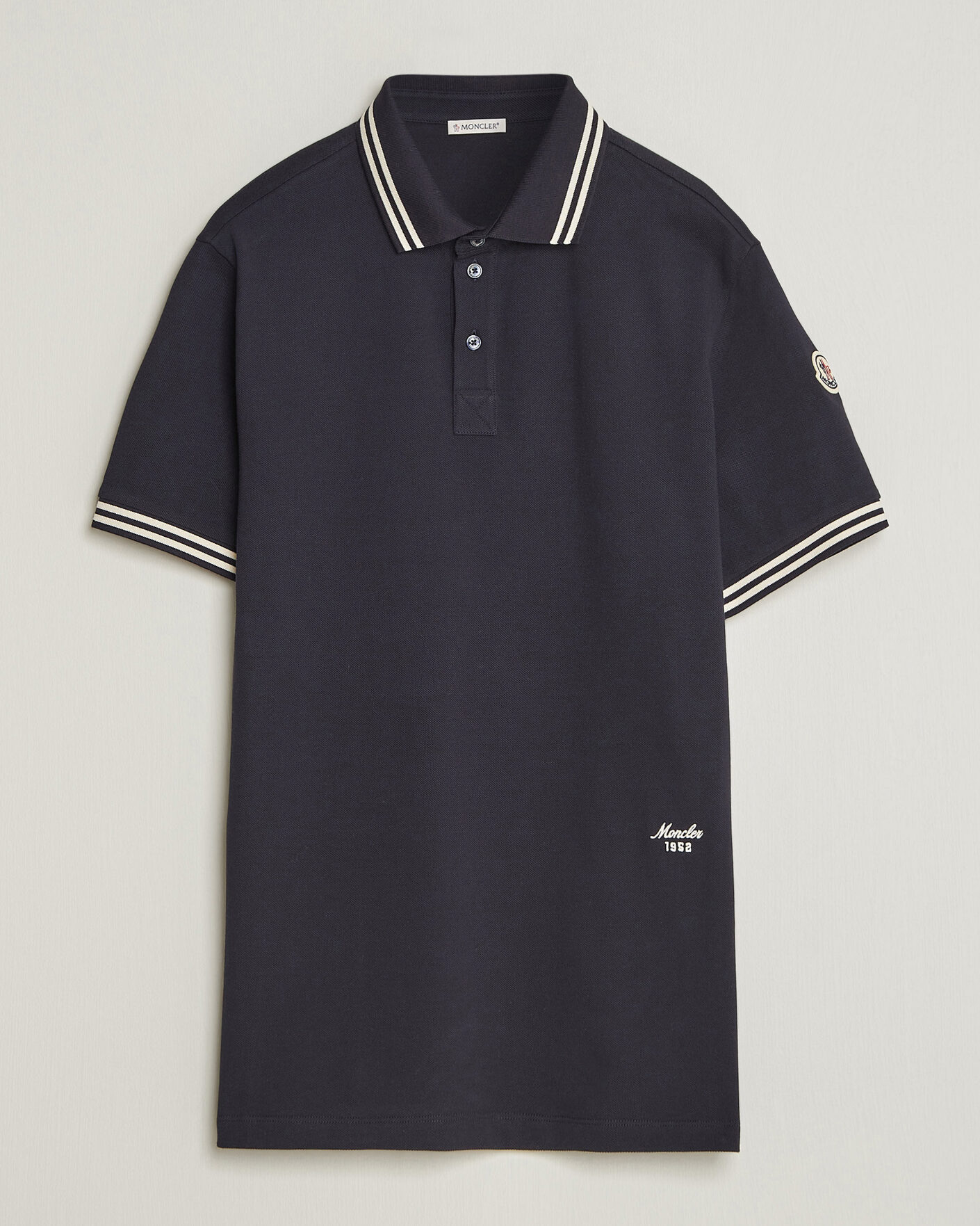 Herr | Pikéer | Moncler | Contrast Collar Polo Navy