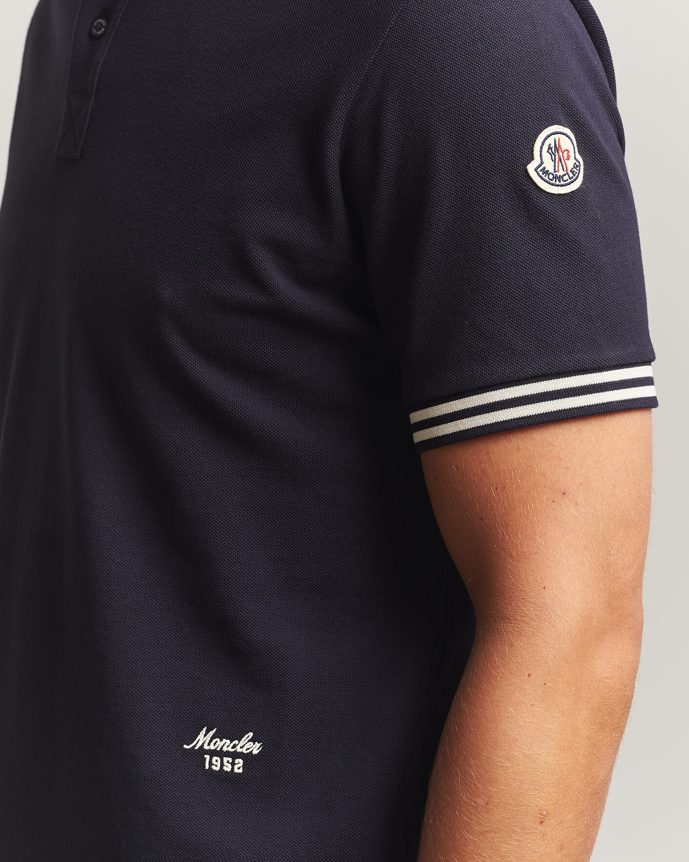 Herr | Pikéer | Moncler | Contrast Collar Polo Navy
