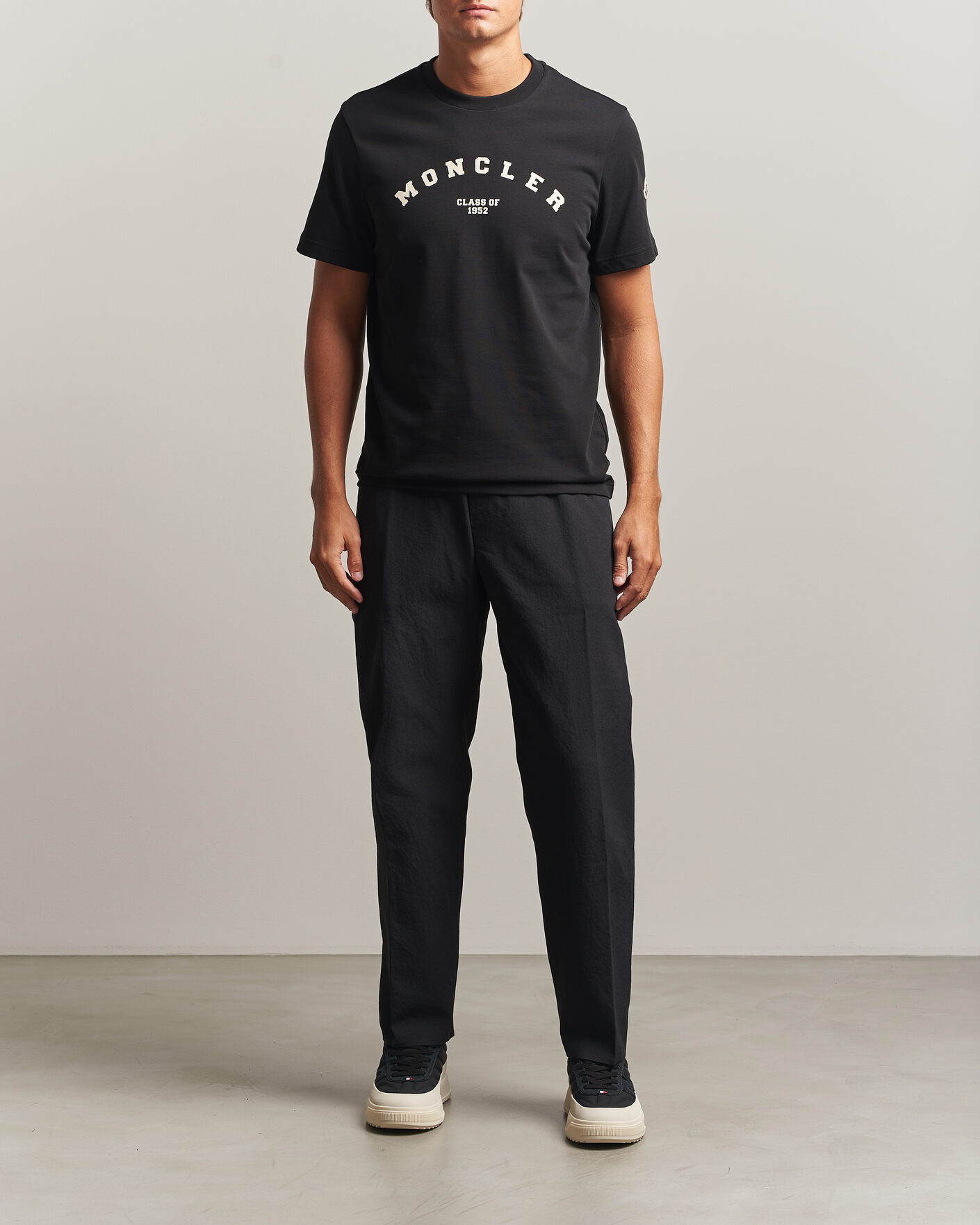 Herr | T-Shirts | Moncler | College Logo T-Shirt Black