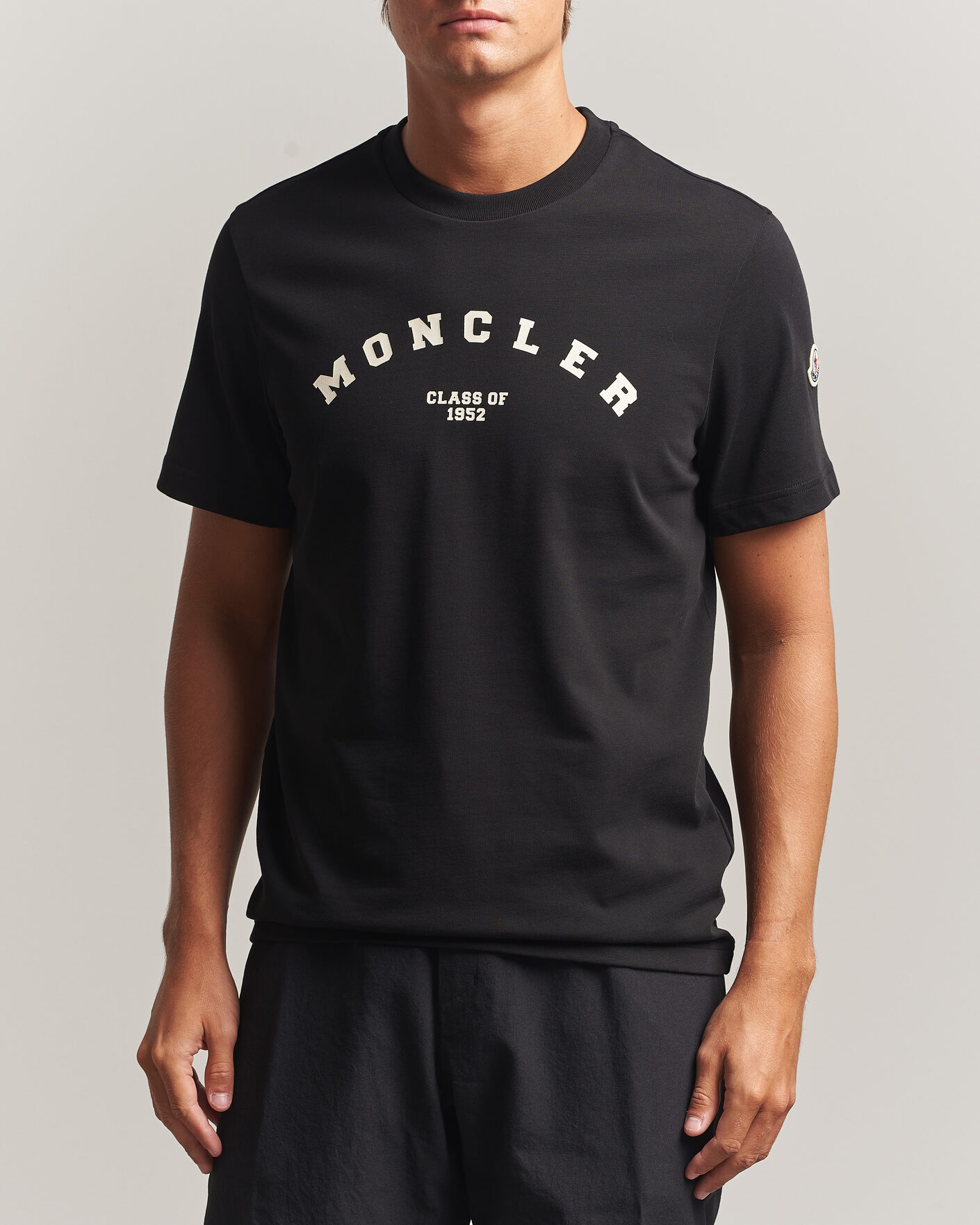Herr | T-Shirts | Moncler | College Logo T-Shirt Black