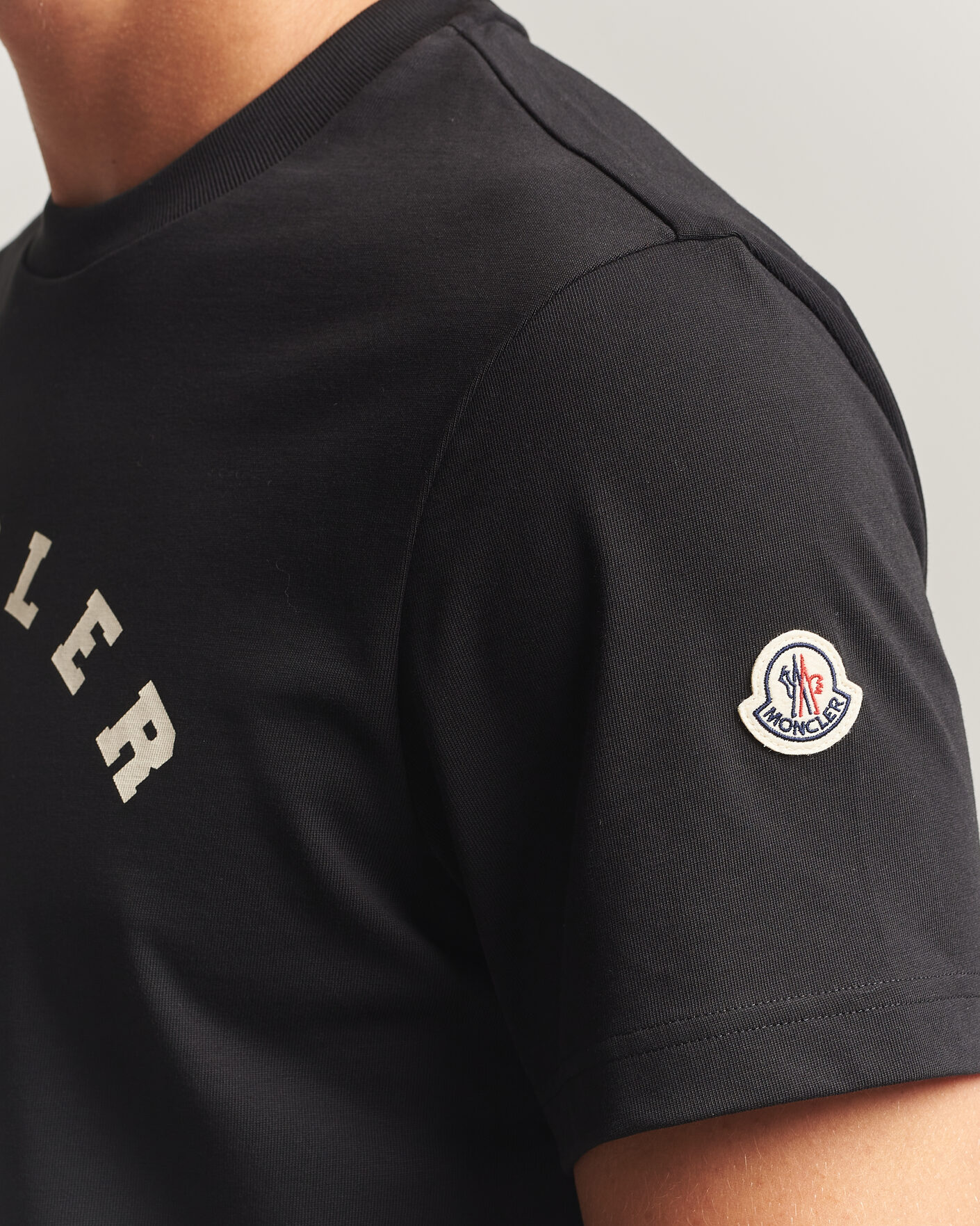 Herr | T-Shirts | Moncler | College Logo T-Shirt Black