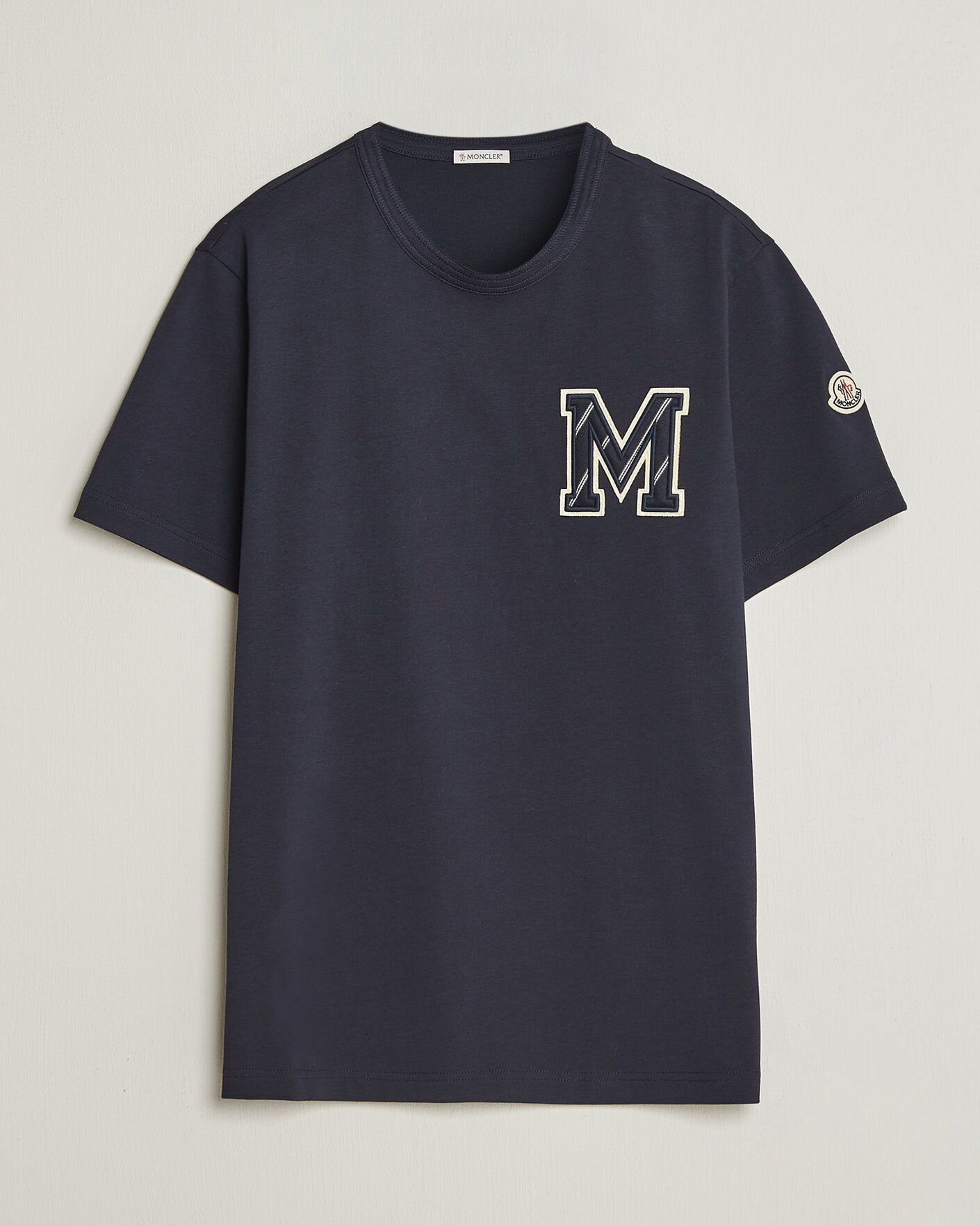 Herr | T-Shirts | Moncler | Varsity Logo T-Shirt Navy