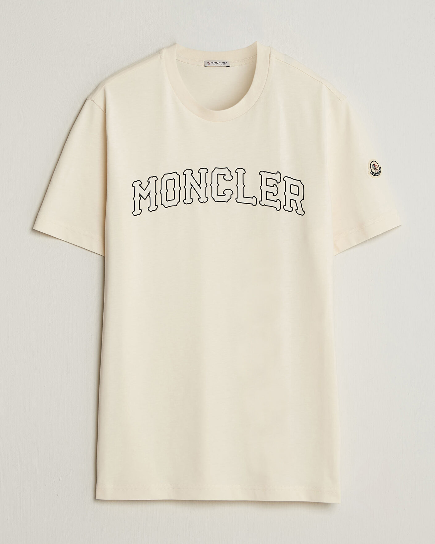 Herr | T-Shirts | Moncler | College Logo T-Shirt Off White