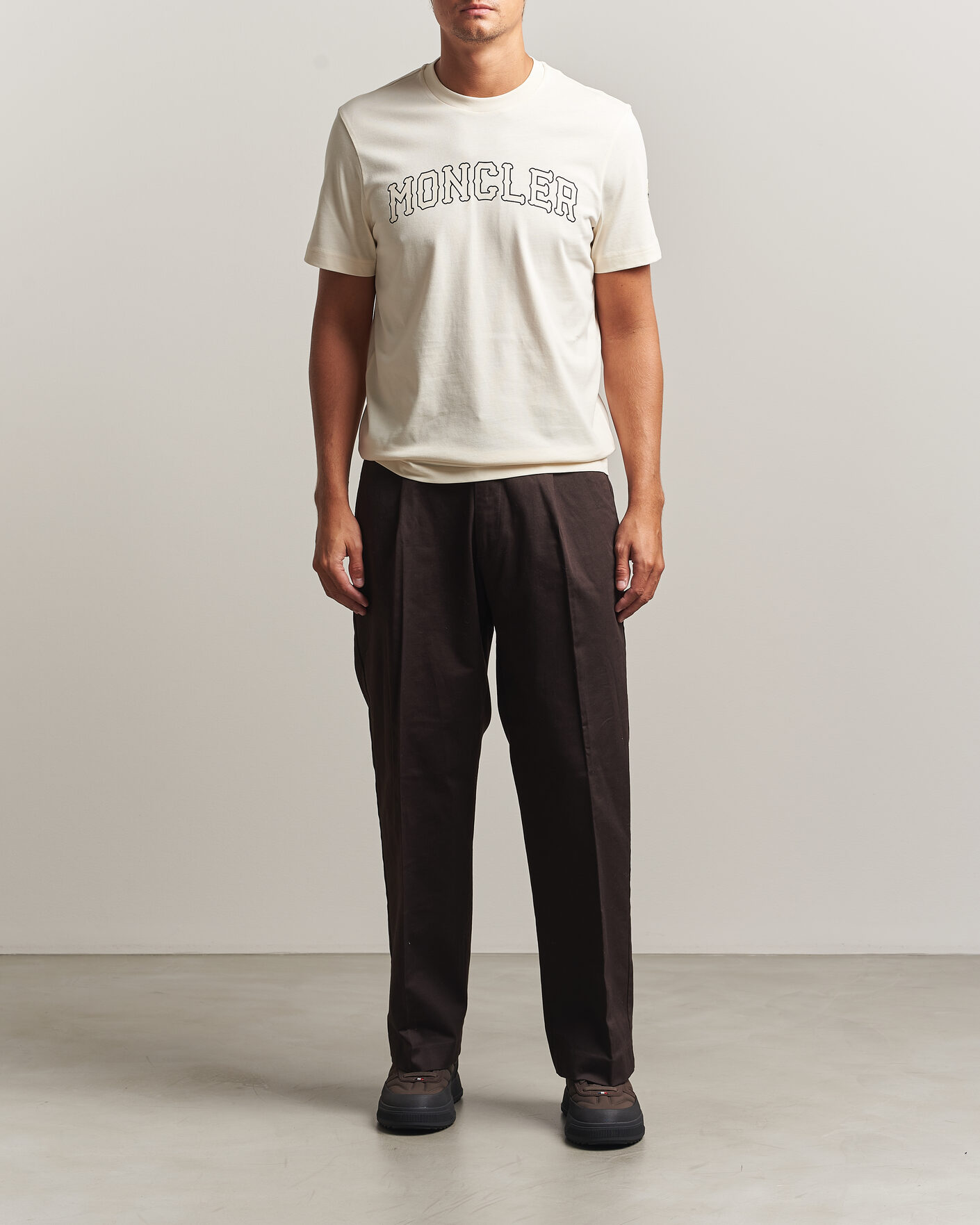 Herr | T-Shirts | Moncler | College Logo T-Shirt Off White