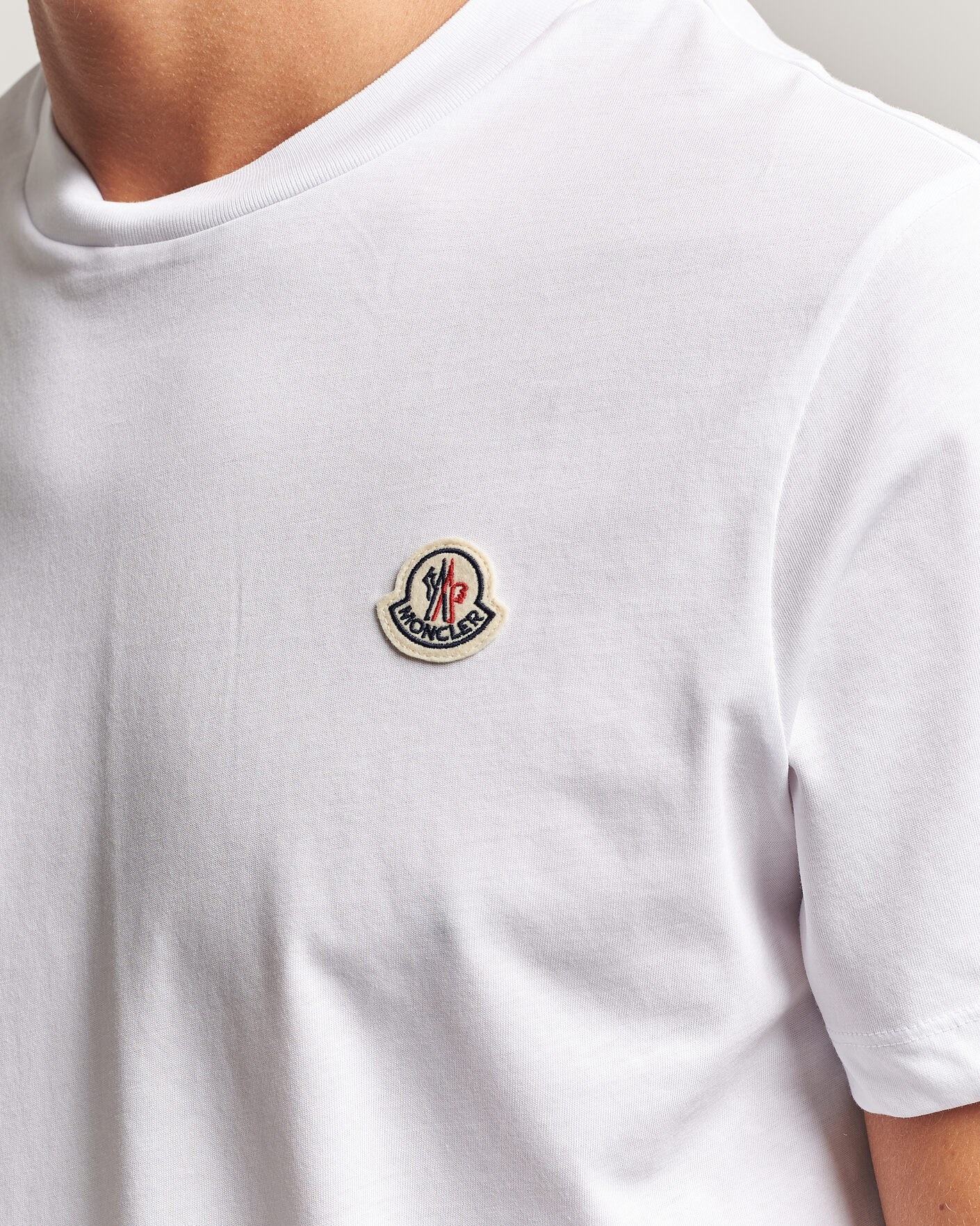 Herr | T-Shirts | Moncler | 3-Pack Logo T-Shirts Blue/Military/White