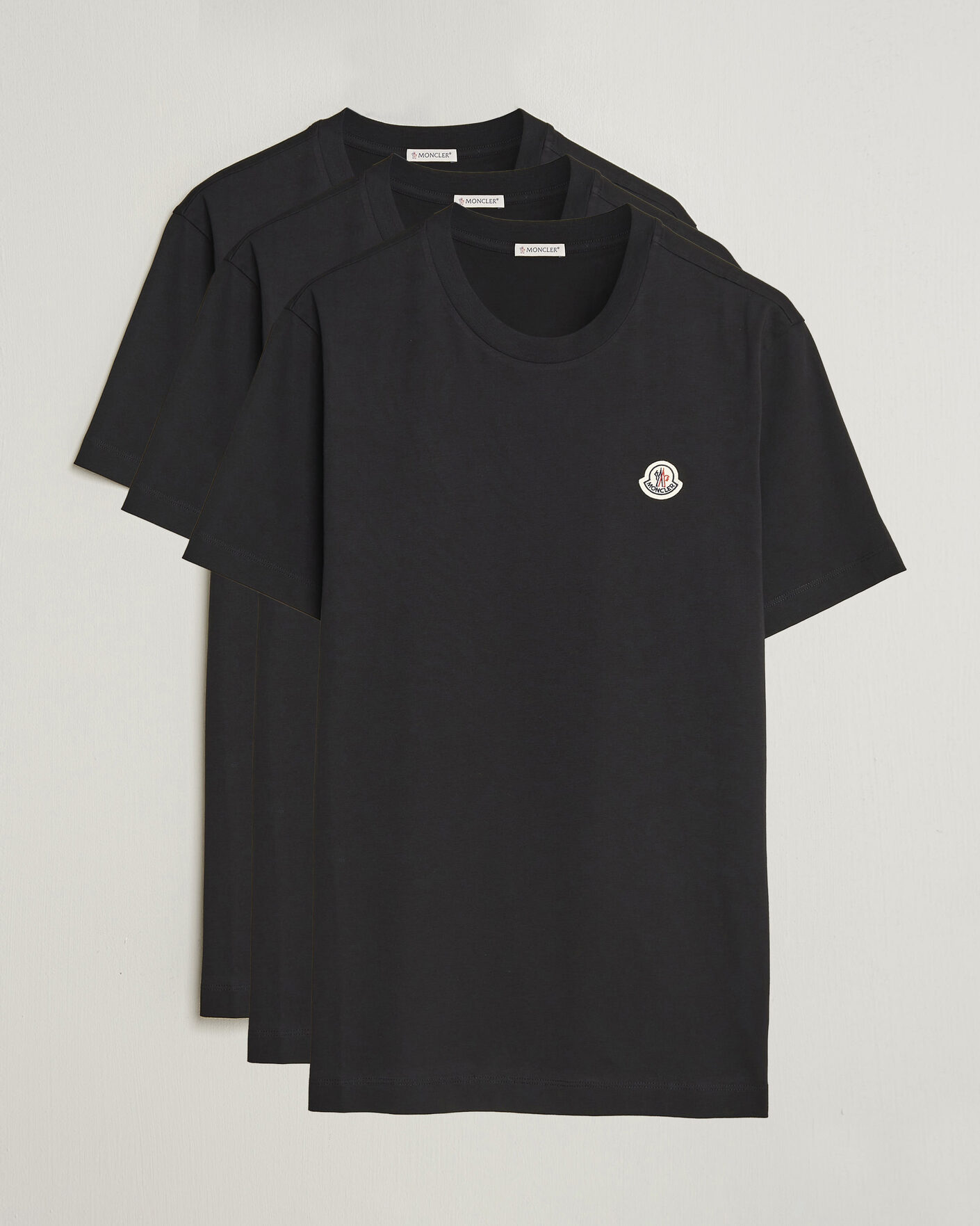 Herr | T-Shirts | Moncler | 3-Pack Logo T-Shirts Black