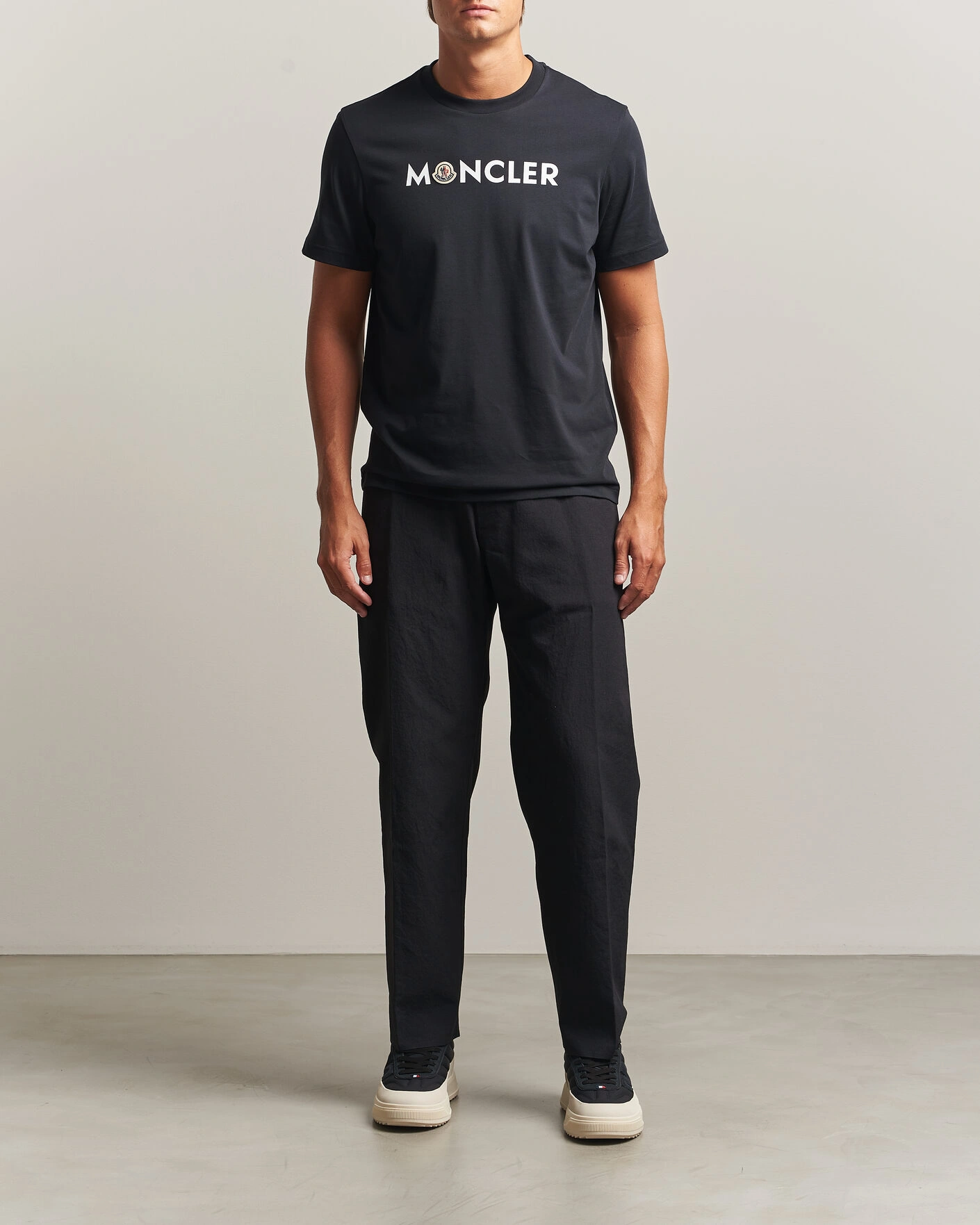 Herr | T-Shirts | Moncler | Logo Lettering T-Shirts Navy