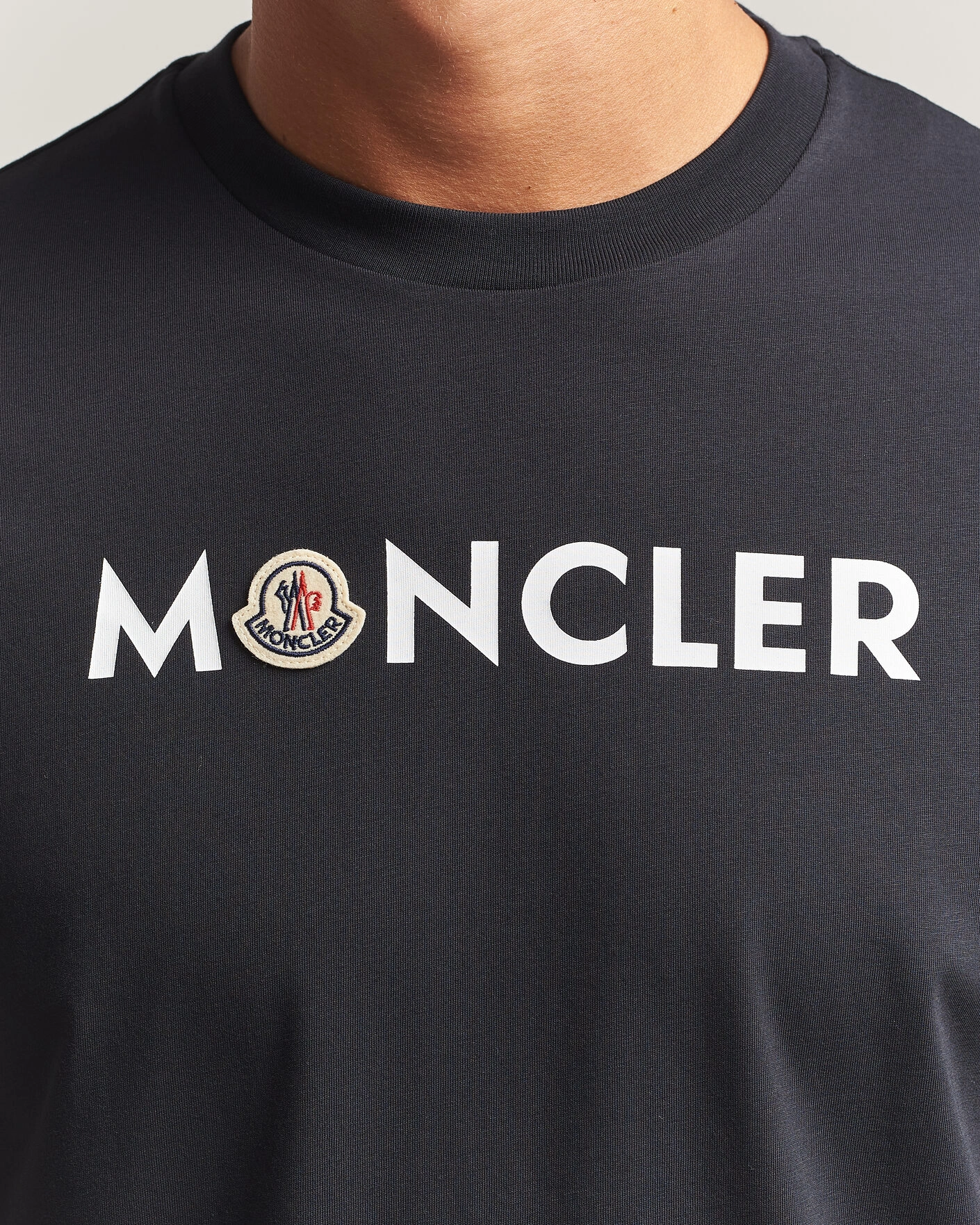 Herr | T-Shirts | Moncler | Logo Lettering T-Shirts Navy