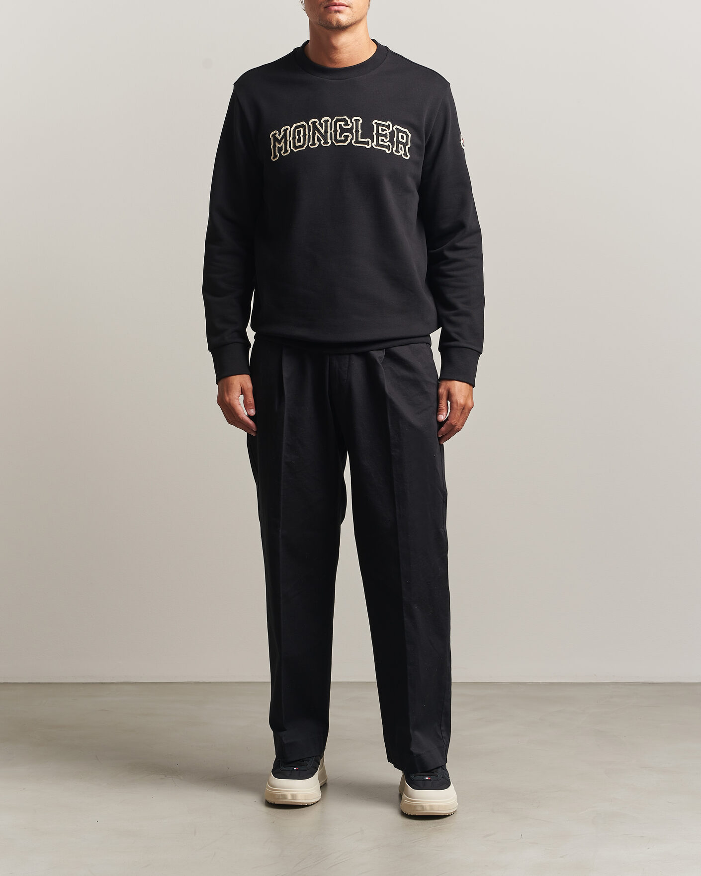 Herr | Tröjor | Moncler | College Logo Sweatshirt Black
