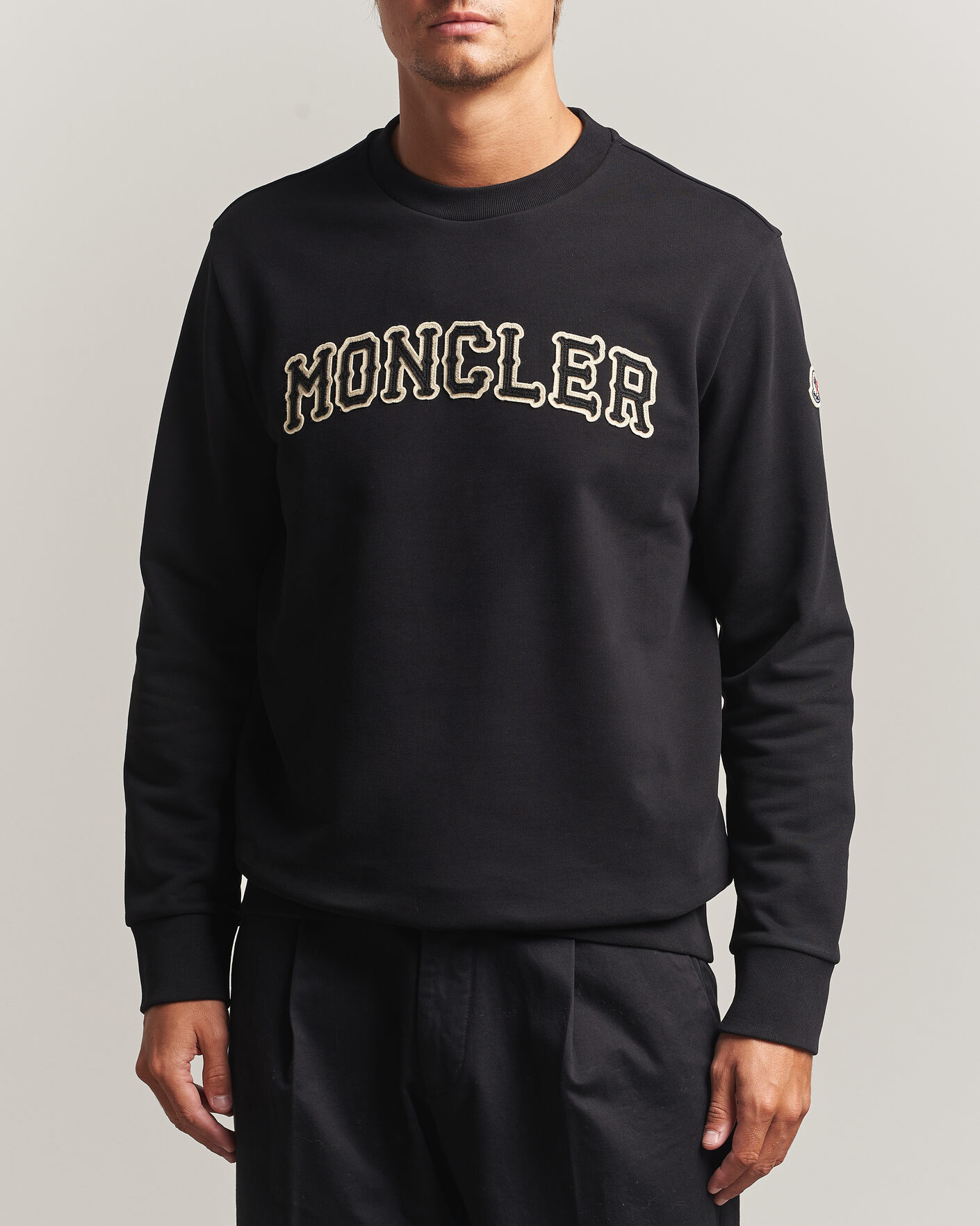 Herr | Tröjor | Moncler | College Logo Sweatshirt Black