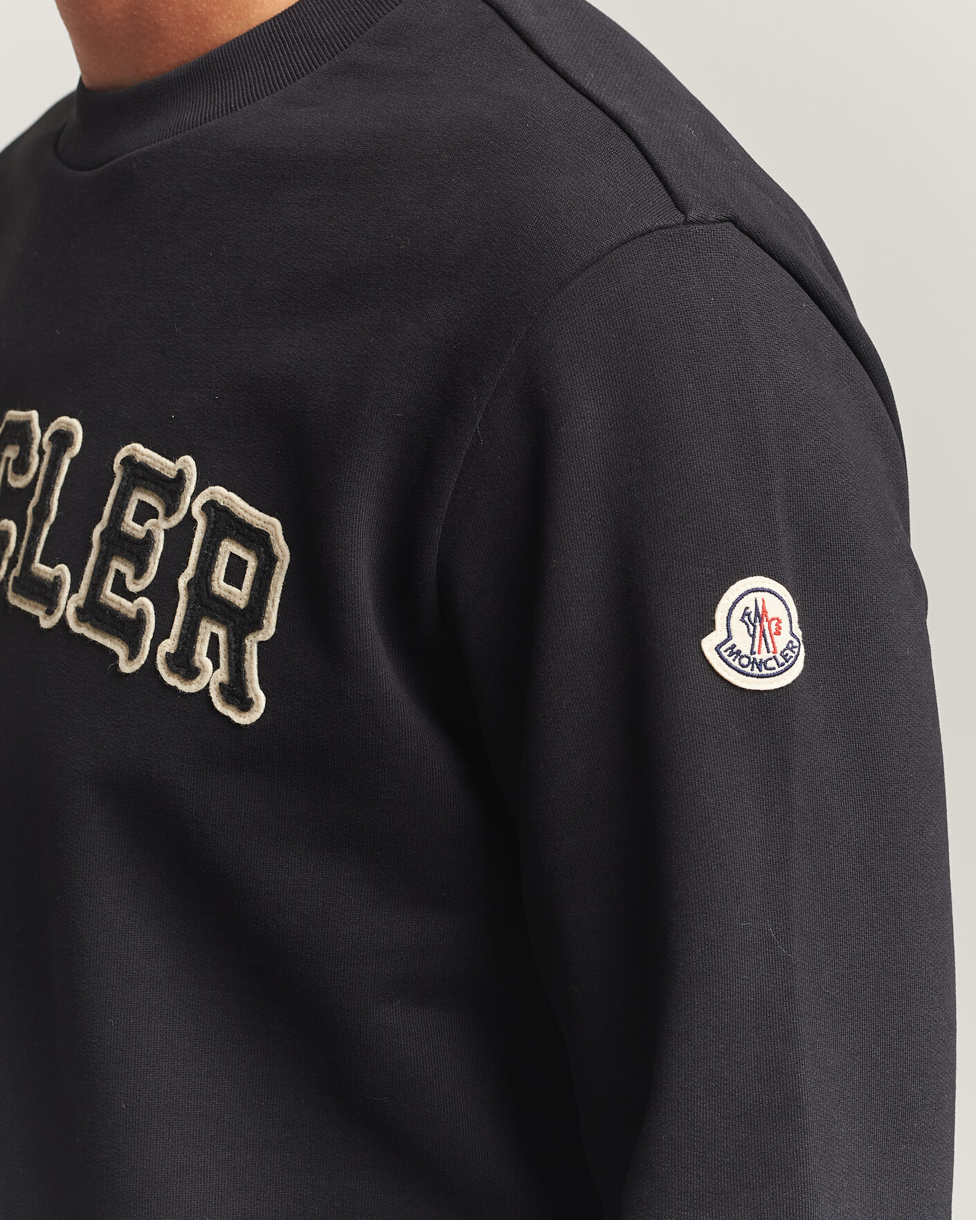 Herr | Tröjor | Moncler | College Logo Sweatshirt Black