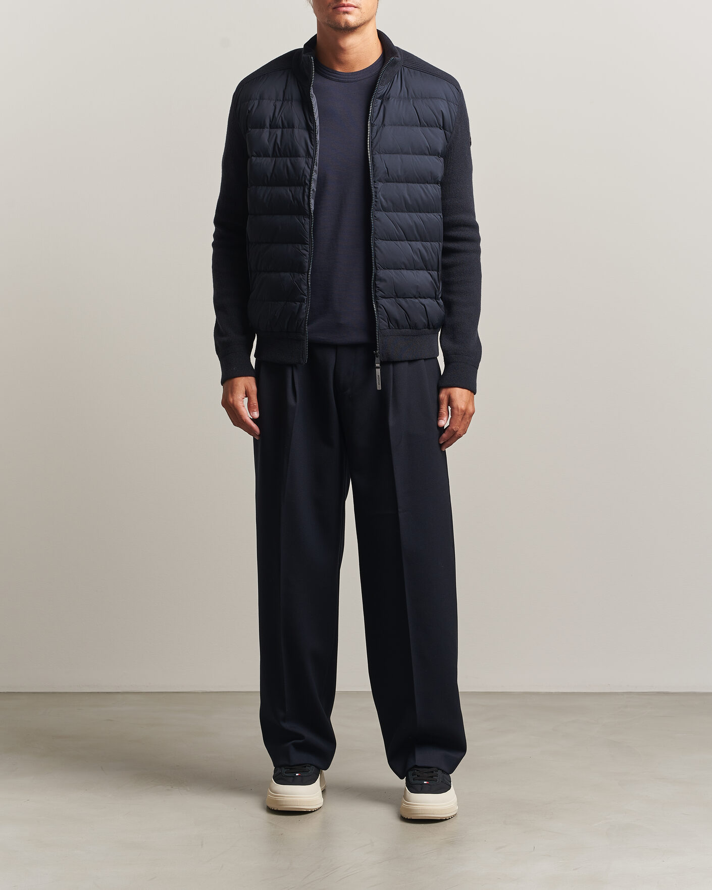 Herr | Jackor | Moncler | Wool/Cashmere Hybrid Jacket Navy