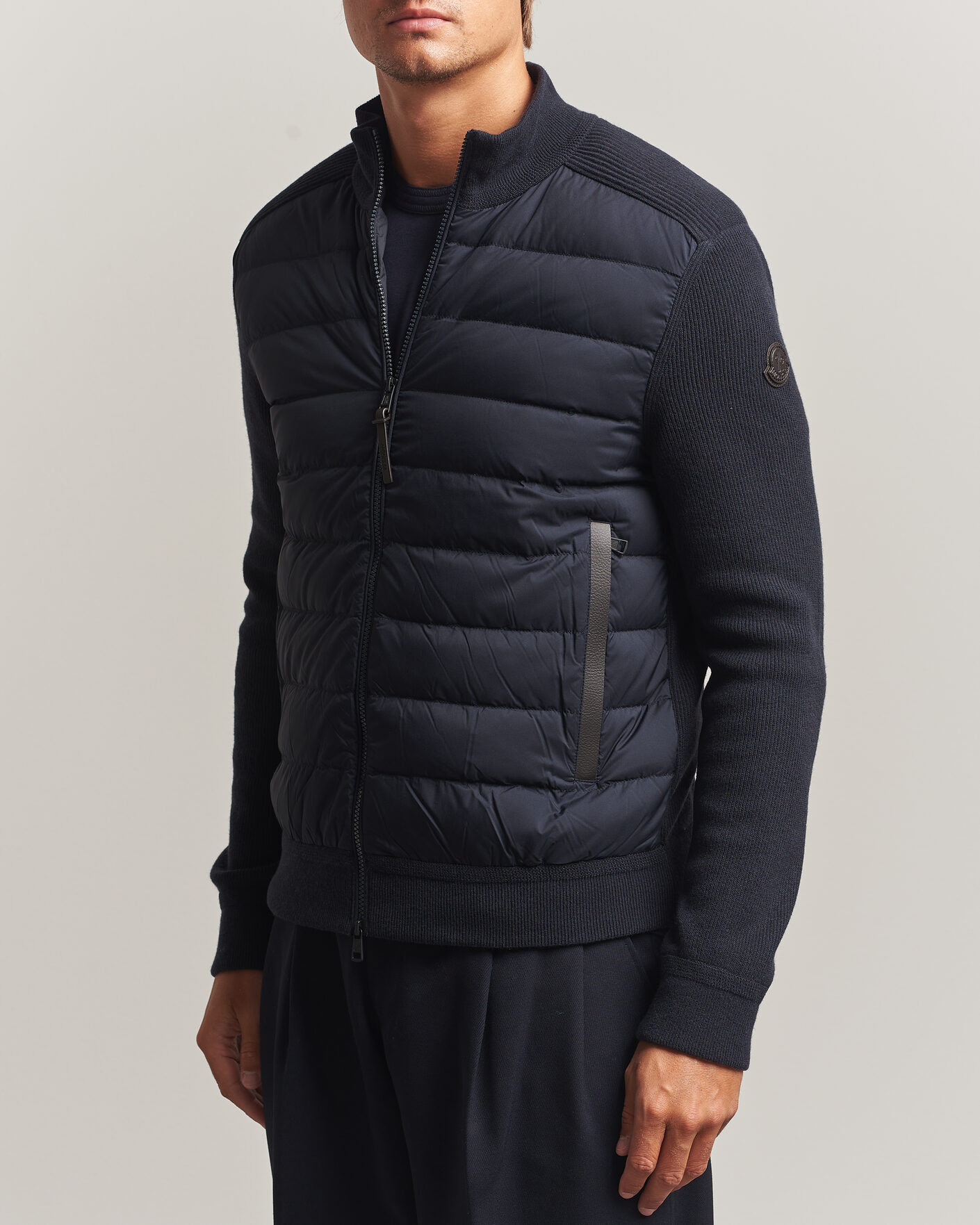 Herr | Jackor | Moncler | Wool/Cashmere Hybrid Jacket Navy