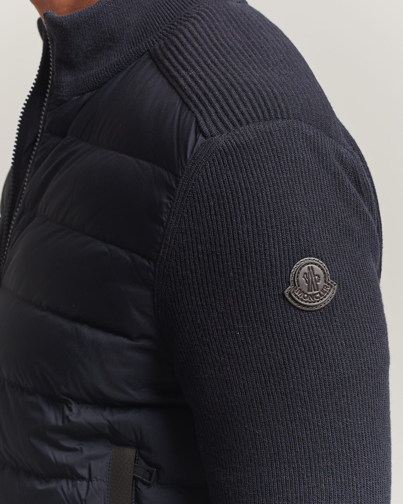 Herr | Jackor | Moncler | Wool/Cashmere Hybrid Jacket Navy