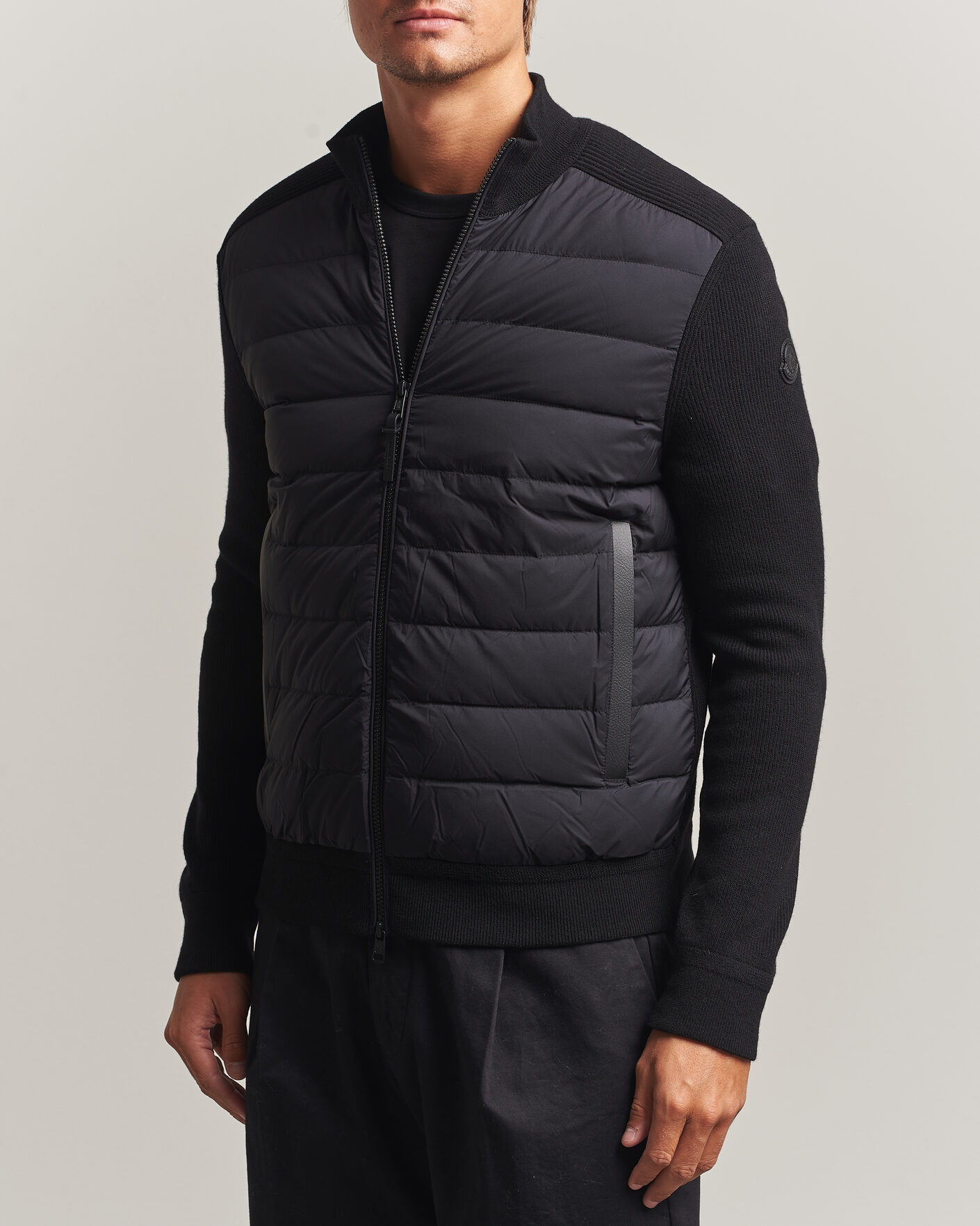 Herr | Jackor | Moncler | Wool/Cashmere Hybrid Jacket Black