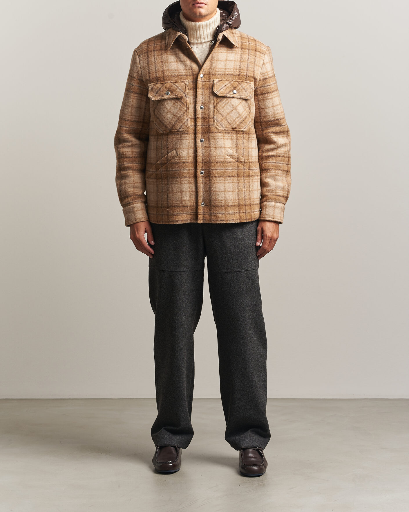 Herr | Jackor | Moncler | Nyvalin Shirt Jacket Brown Check