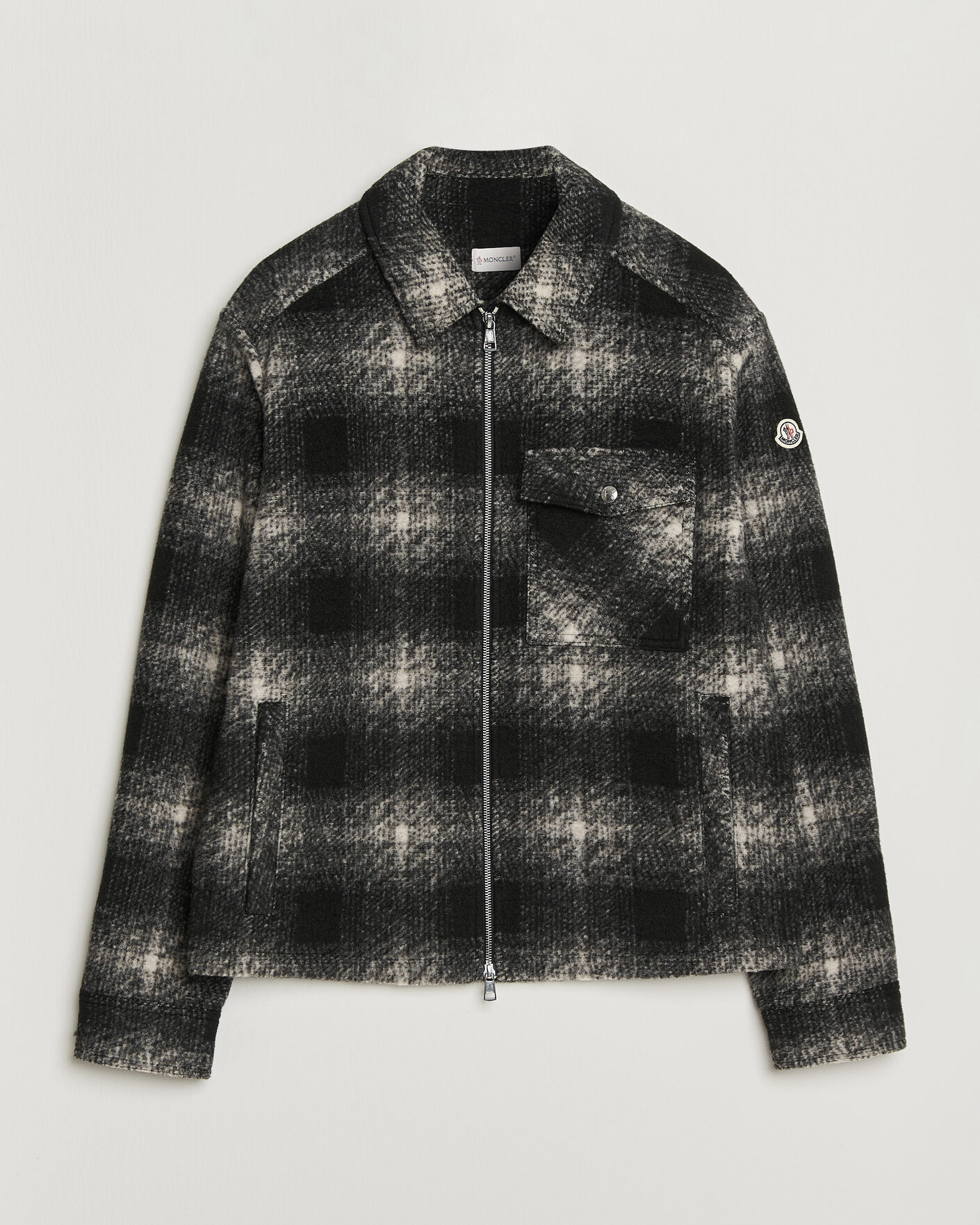 Herr | Skjortor | Moncler | Flannel Overshirt Grey Check