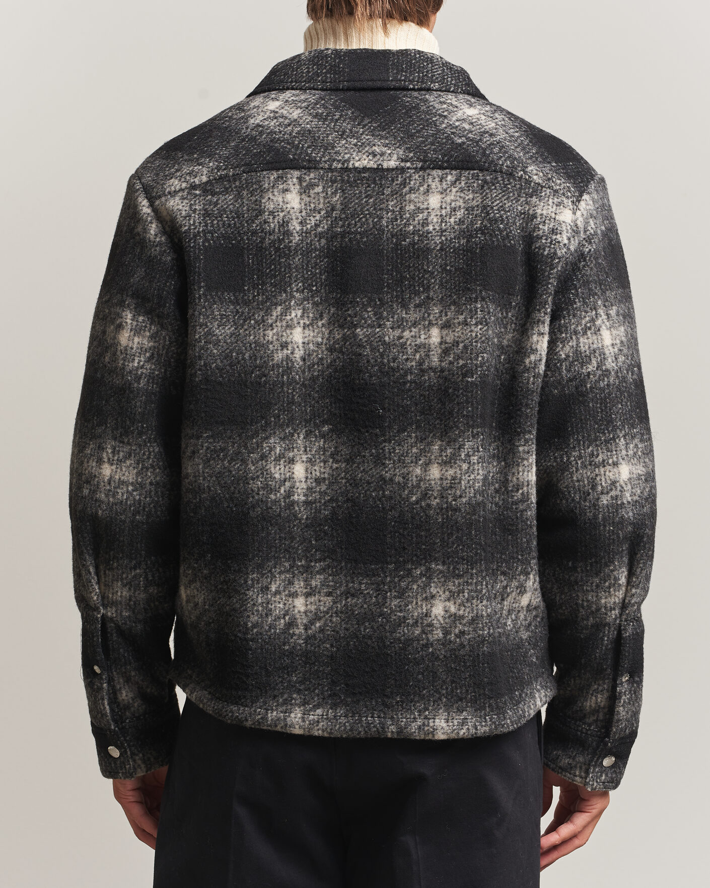 Herr | Skjortor | Moncler | Flannel Overshirt Grey Check