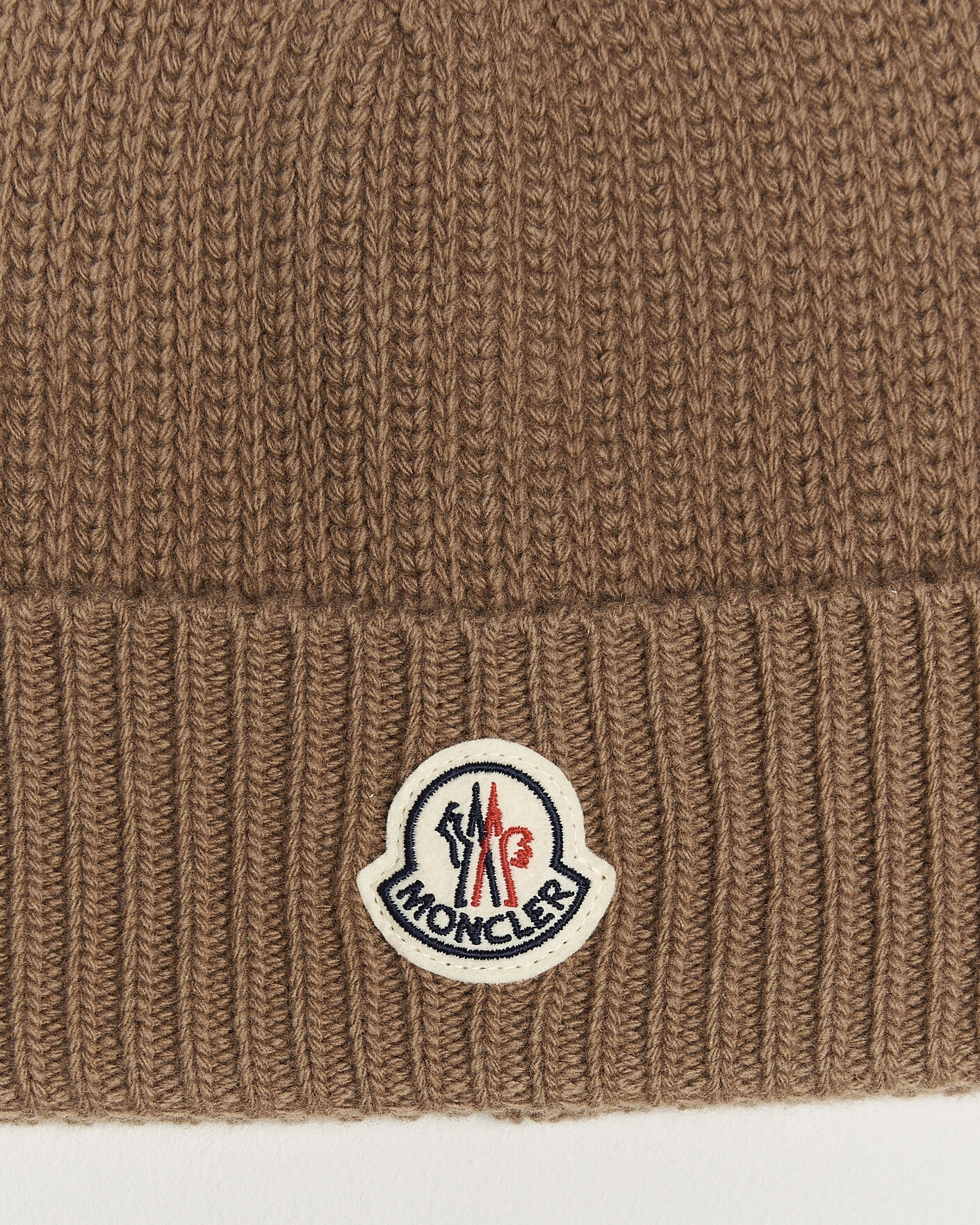 Herr | Mössor | Moncler | Rib Wool Beanie Brown