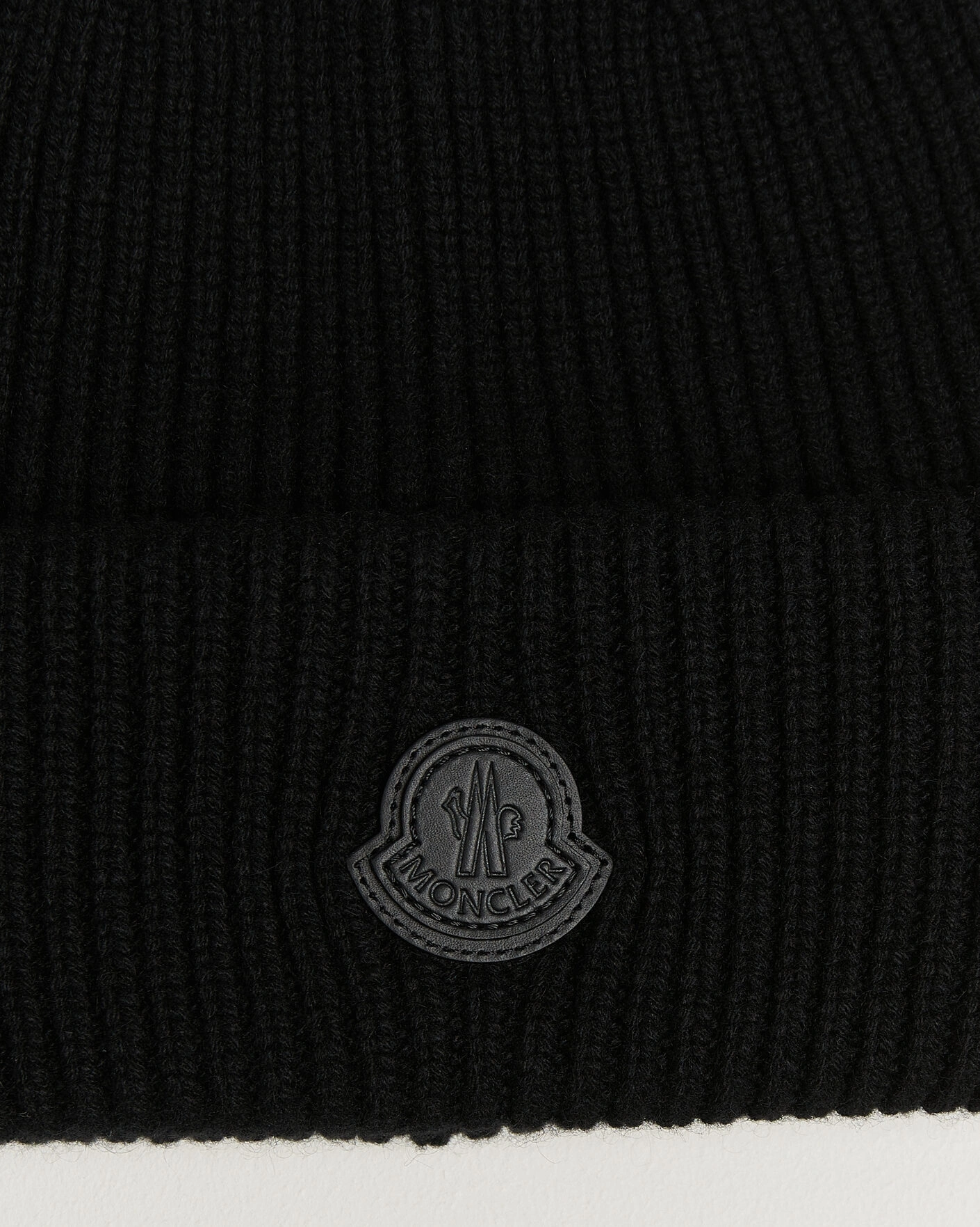Herr | Mössor | Moncler | Rib Cashmere Beanie Black