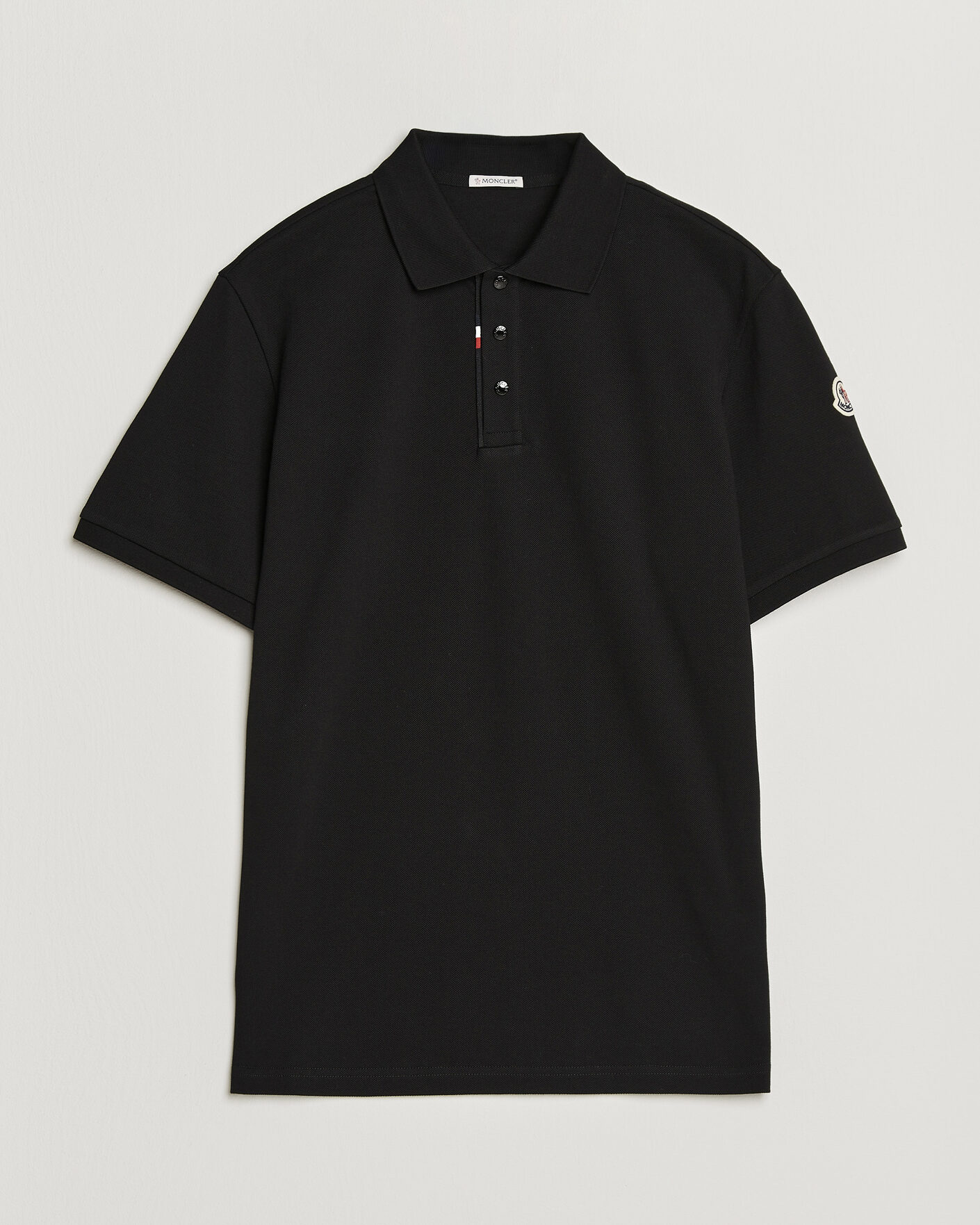 Herr | Pikéer | Moncler | Short Sleeve Polo Black