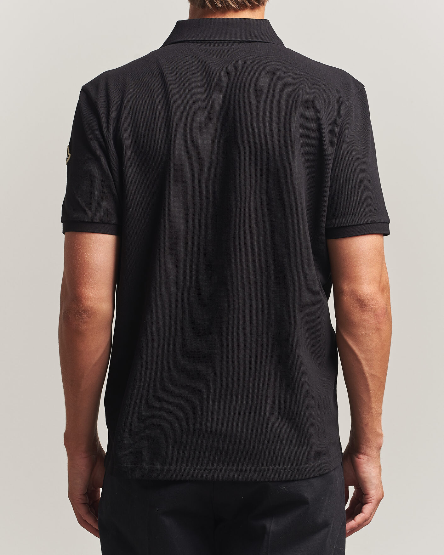 Herr | Pikéer | Moncler | Short Sleeve Polo Black
