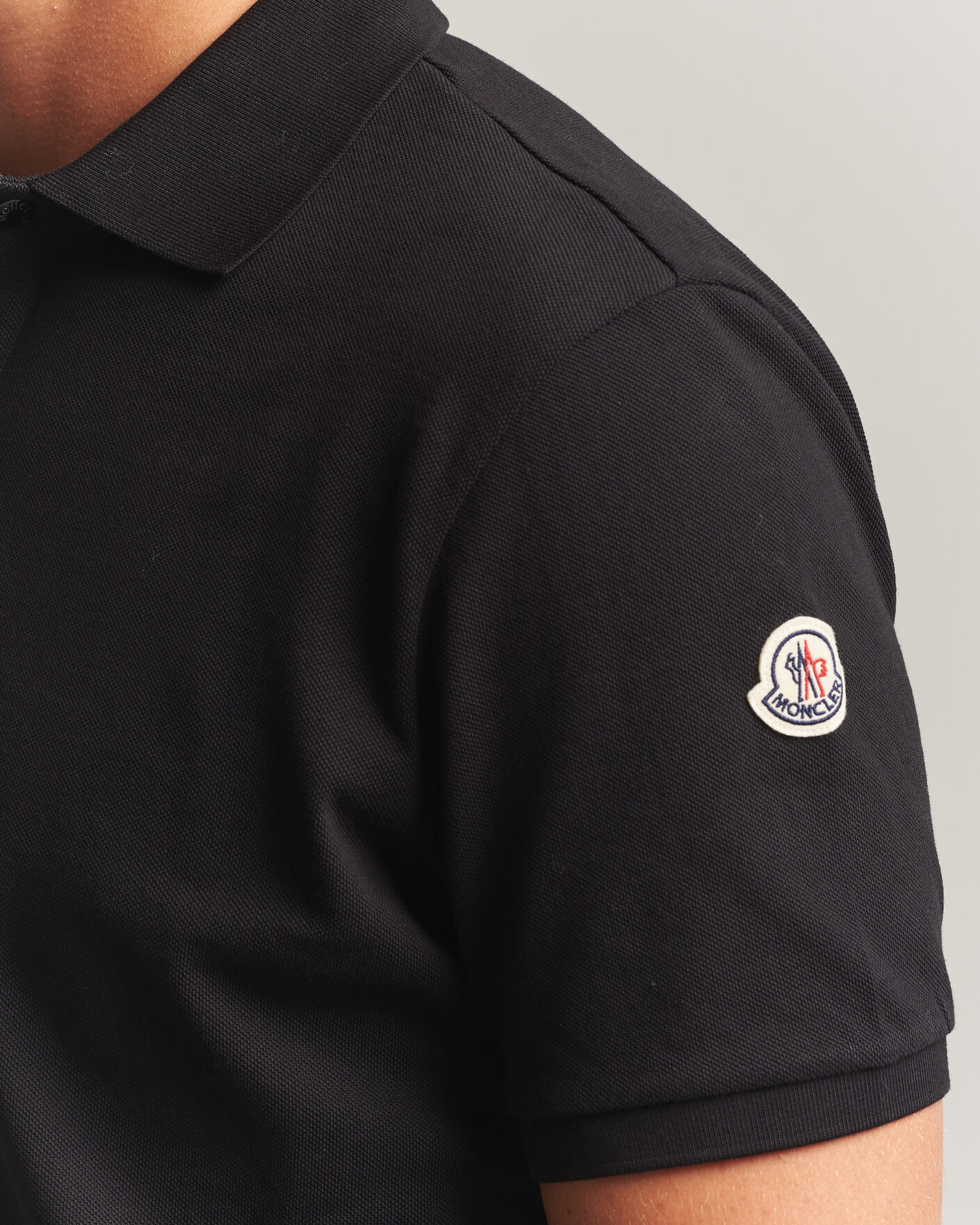 Herr | Pikéer | Moncler | Short Sleeve Polo Black