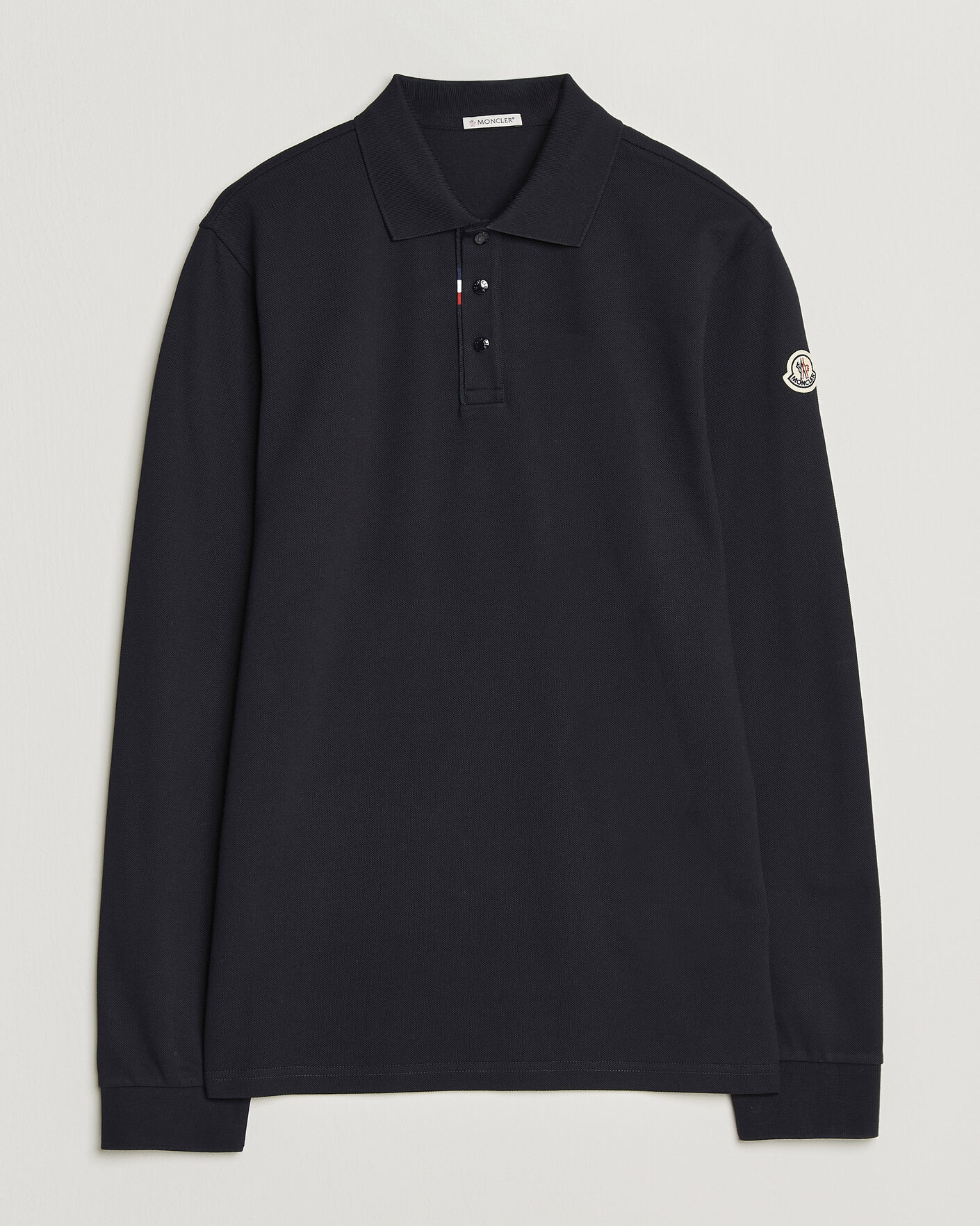 Herr | Pikéer | Moncler | Long Sleeve Polo Navy