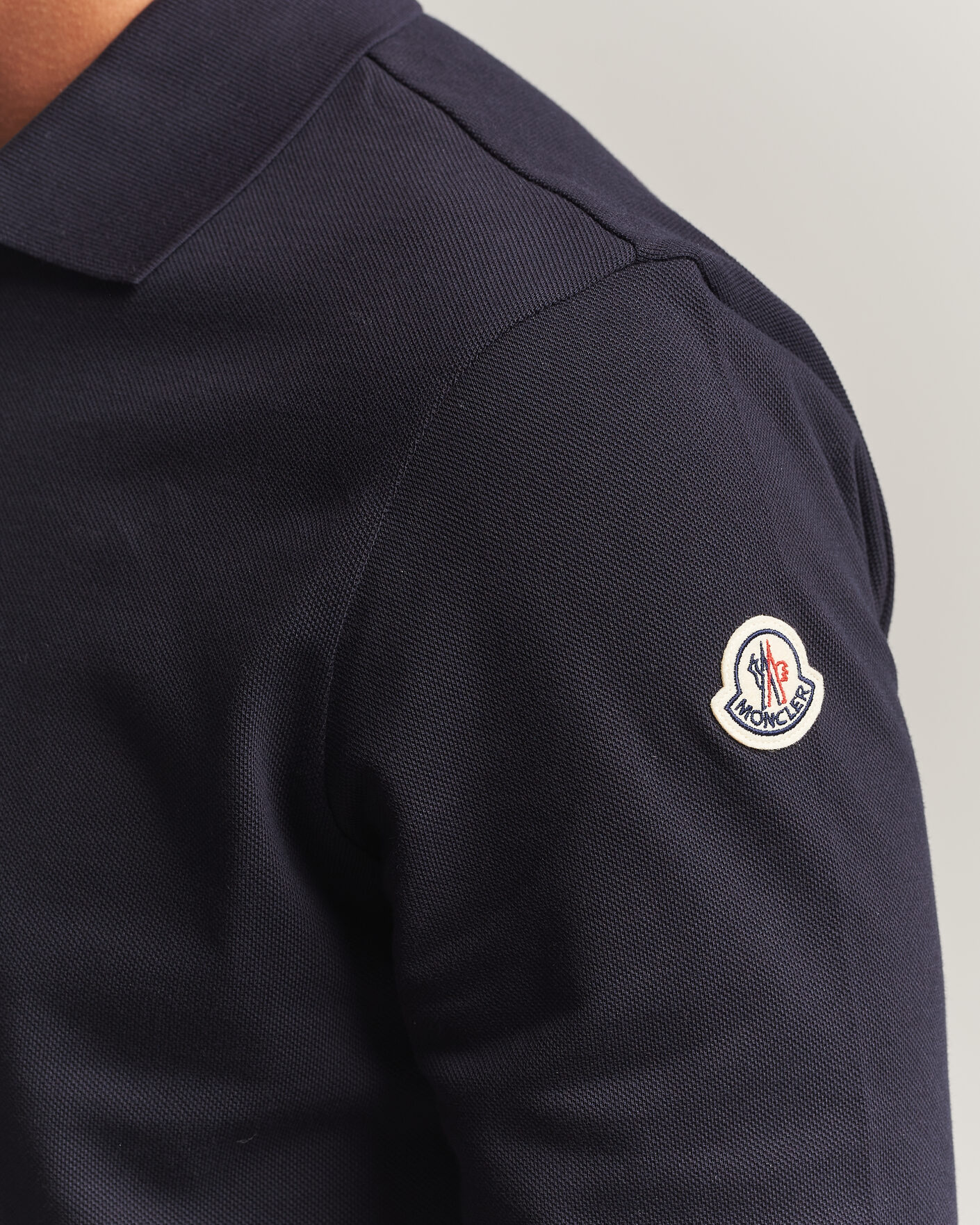 Herr | Pikéer | Moncler | Long Sleeve Polo Navy