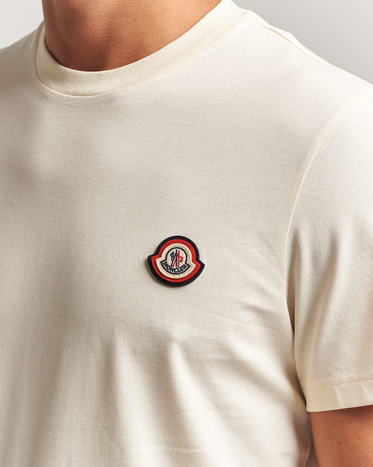 Herr | T-Shirts | Moncler | Logo T-Shirt Off White