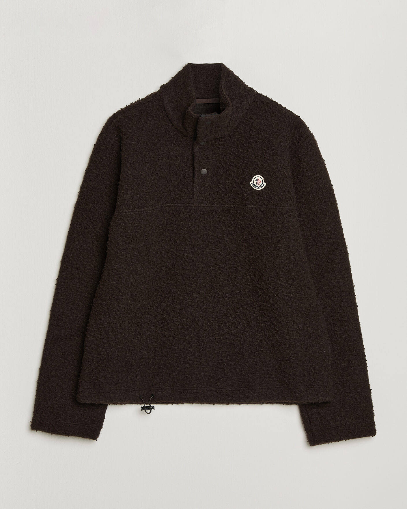 Herr | Tröjor | Moncler | Half Zip Fleece Sweater Dark Brown
