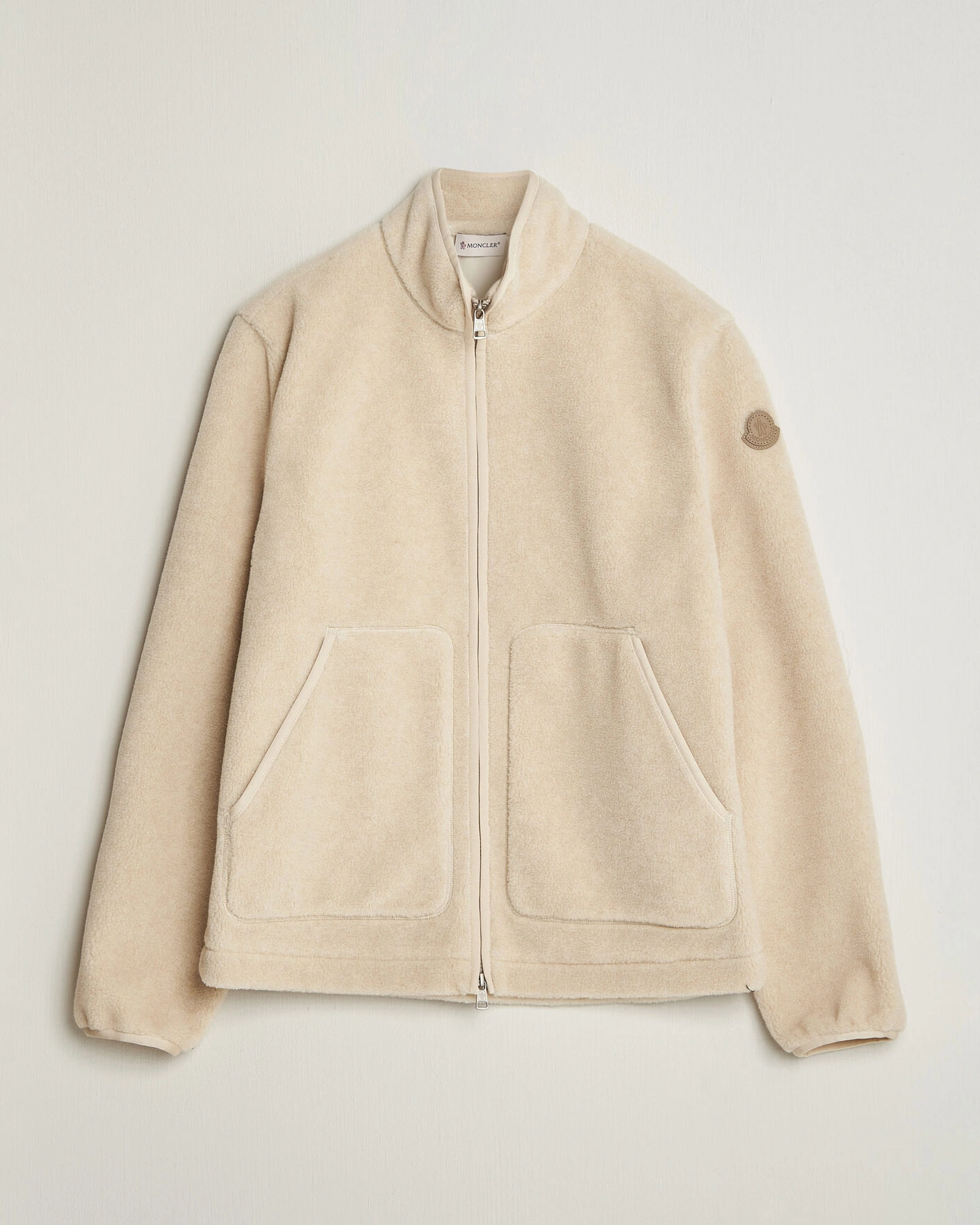 Herr | Tröjor | Moncler | Full Zip Fleece  Cream