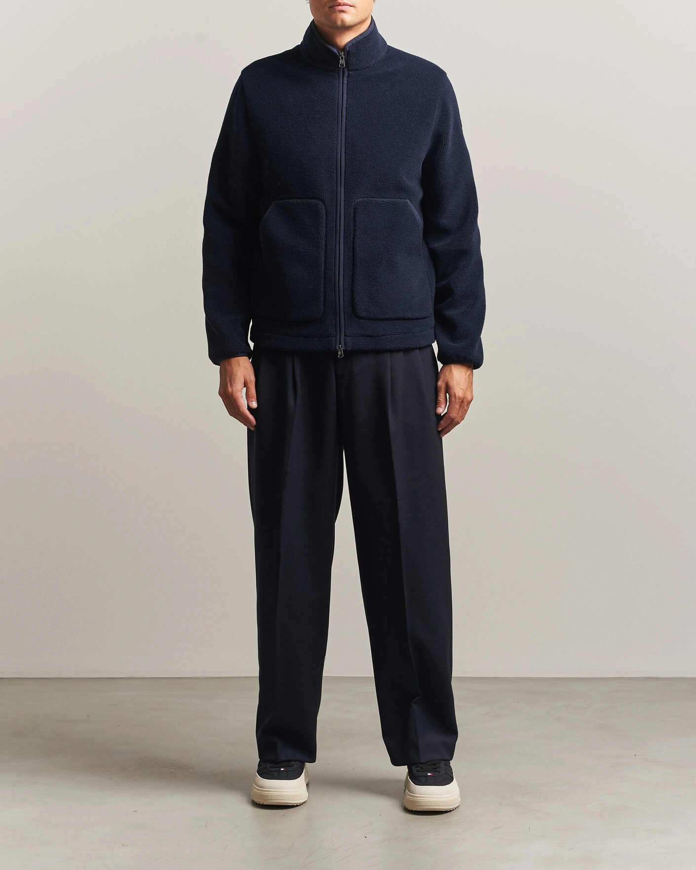 Herr | Tröjor | Moncler | Full Zip Fleece  Navy