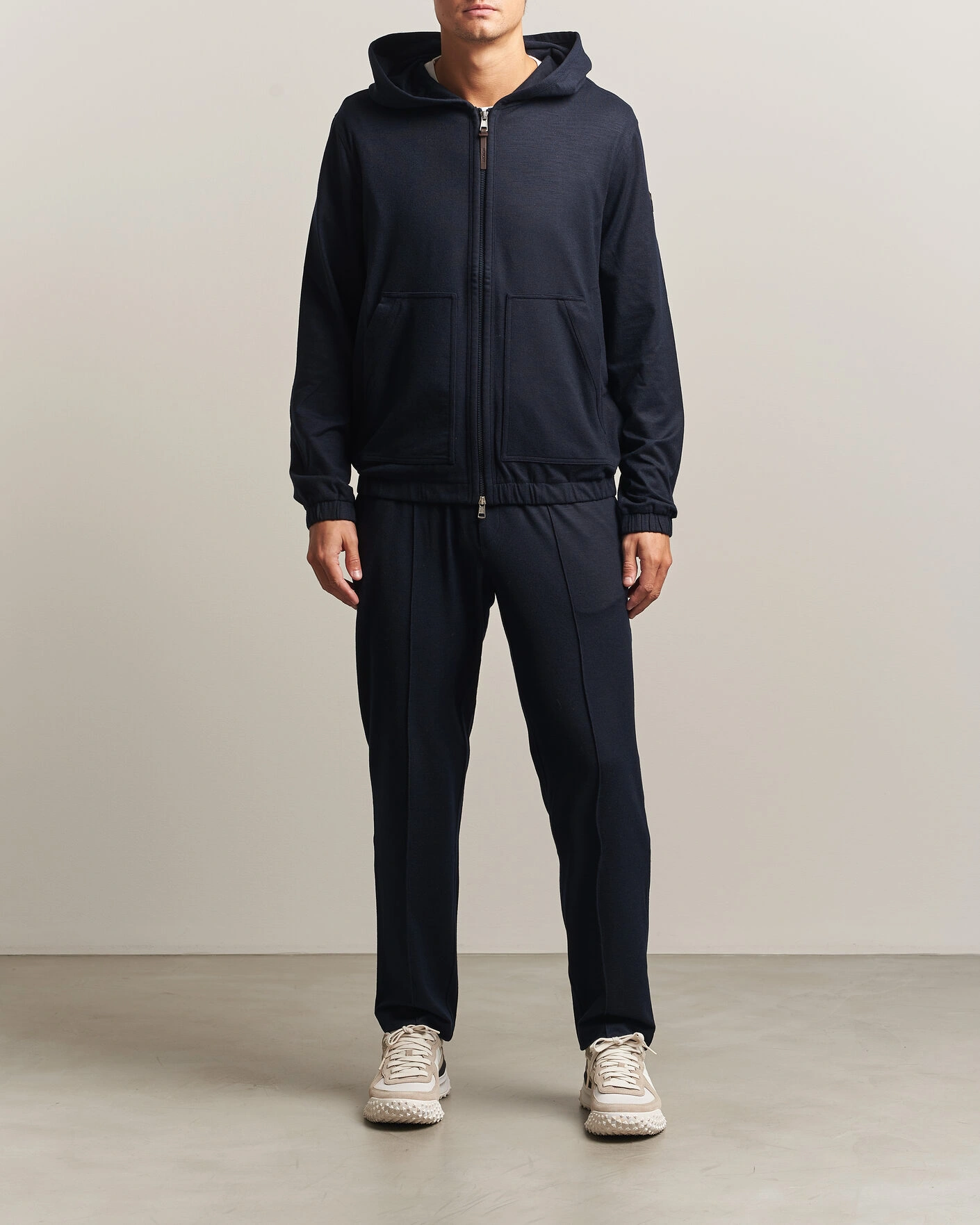 Herr | Byxor | Moncler | Flannel Joggers Navy