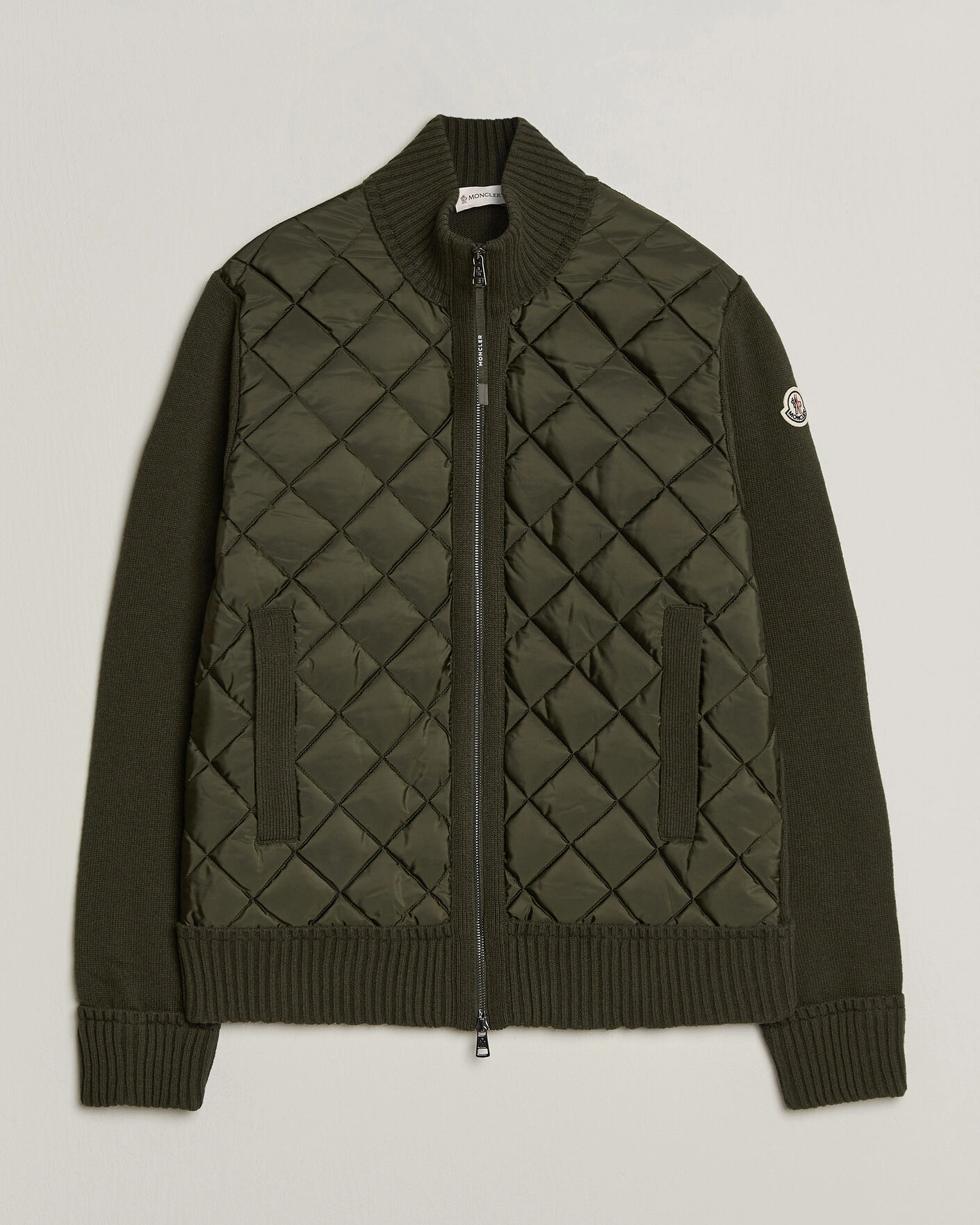 Herr | Jackor | Moncler | Quilted Hybrid Jacket Dark Green