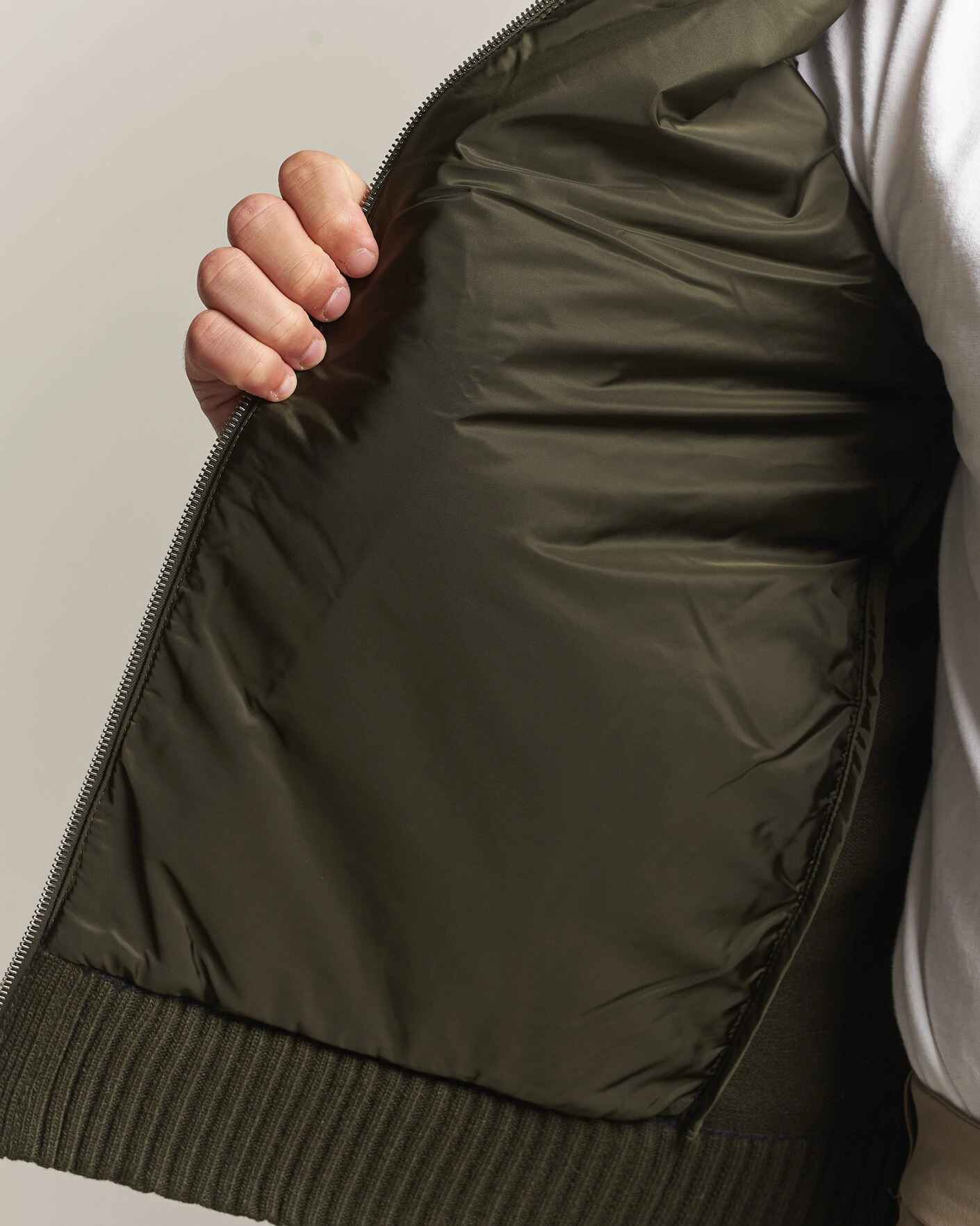 Herr | Jackor | Moncler | Quilted Hybrid Jacket Dark Green