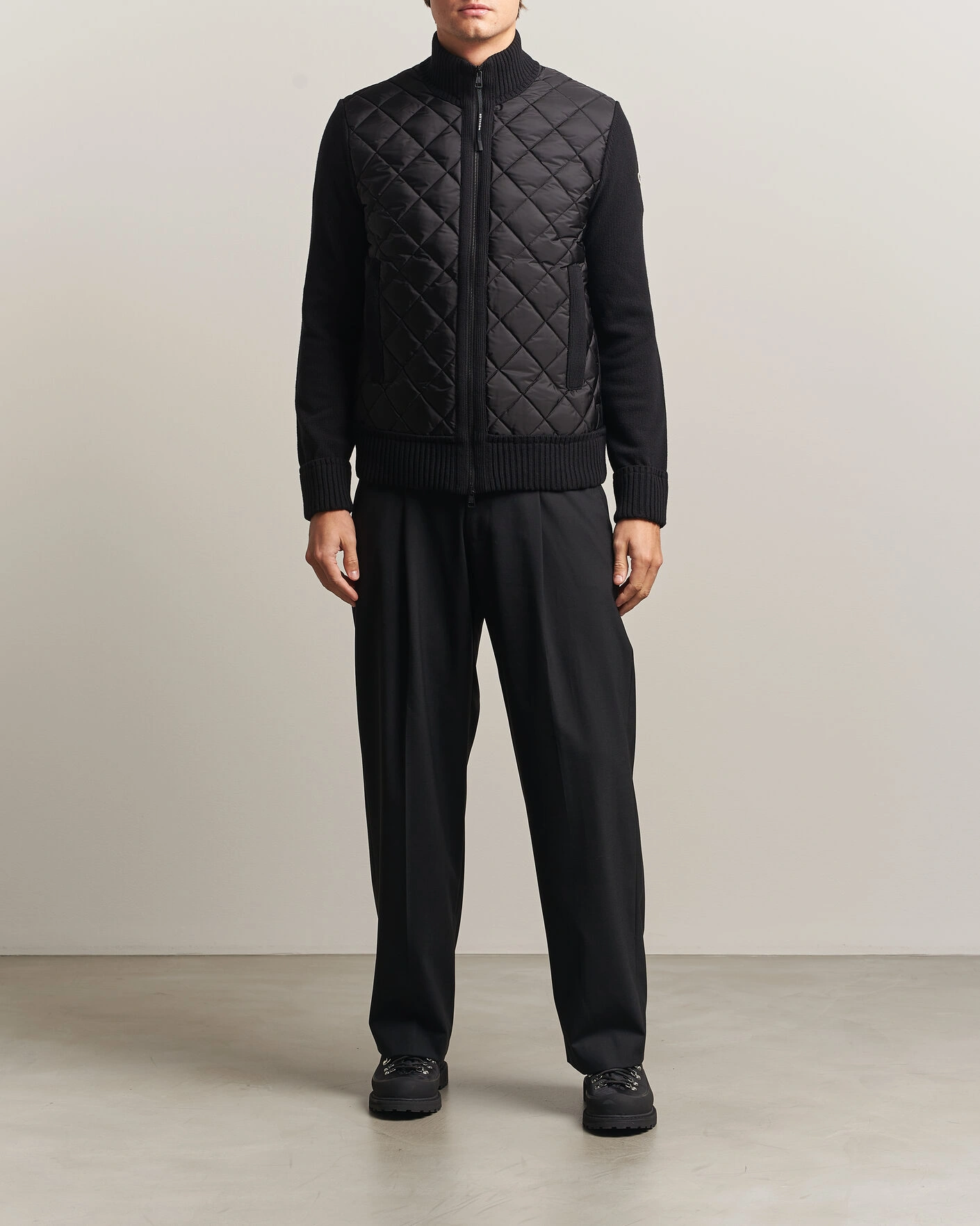 Herr | Jackor | Moncler | Quilted Hybrid Jacket Black