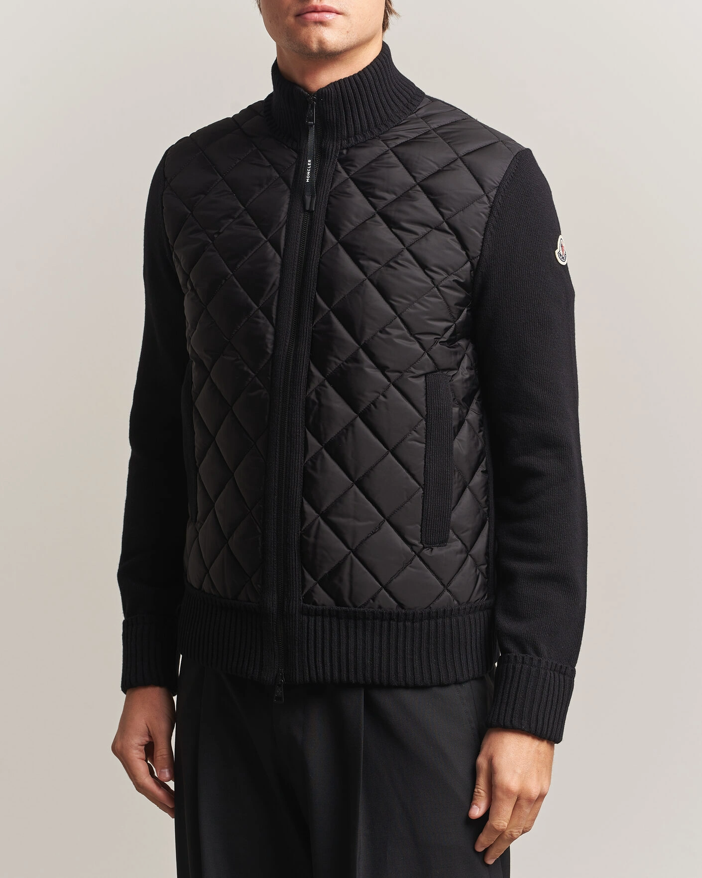 Herr | Jackor | Moncler | Quilted Hybrid Jacket Black
