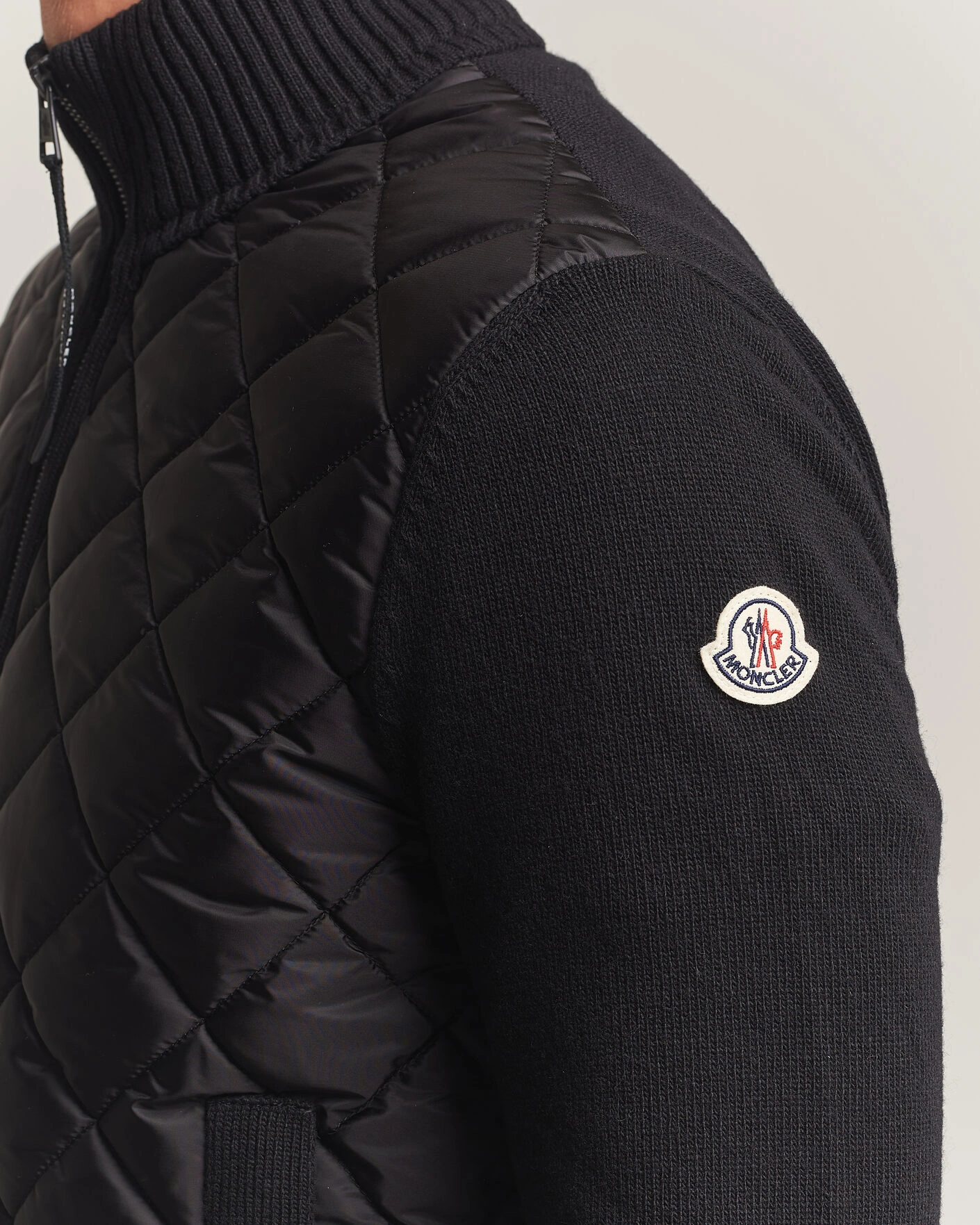 Herr | Jackor | Moncler | Quilted Hybrid Jacket Black