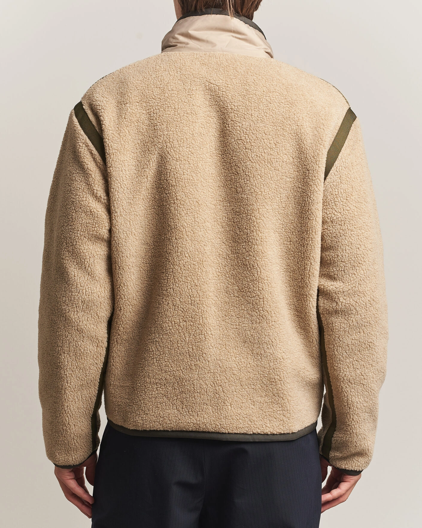 Herr | Tröjor | Moncler Grenoble | Sherpa Zip Cardigan Beige/Green