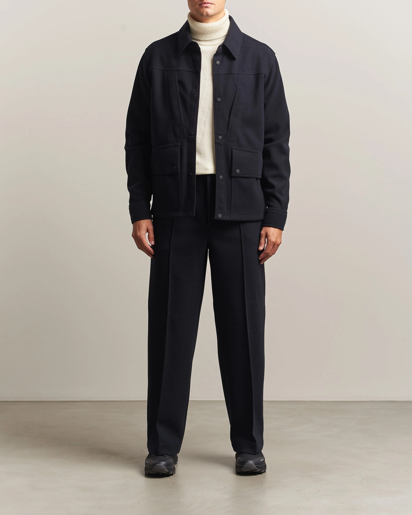 Herr | Jackor | Moncler Grenoble | Brushed Shirt Jacket Navy