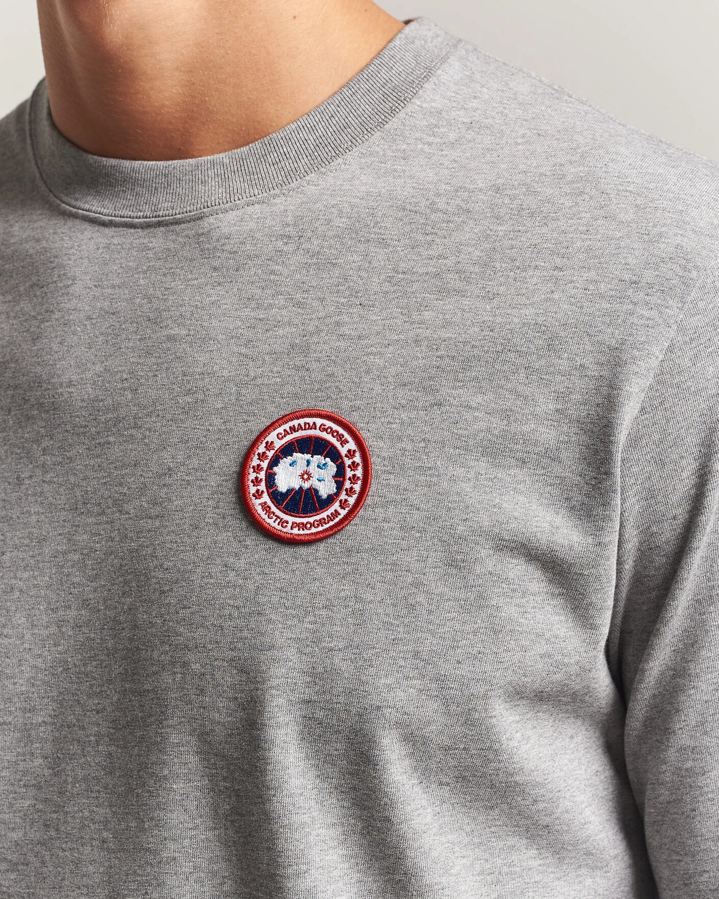 Herr | T-Shirts | Canada Goose | Vantage Long Sleeve T-Shirt Stone Heather