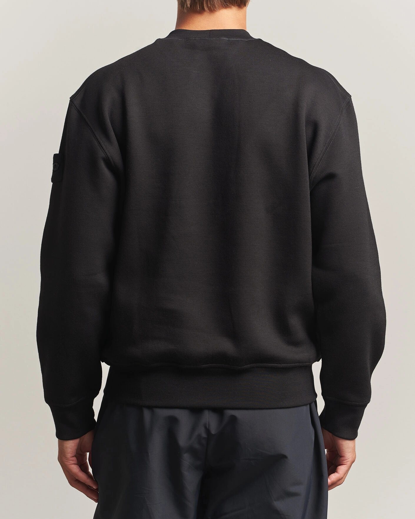 Herr | Tröjor | Stone Island | Ghost Cotton/Wool Fleece Sweatshirt Black