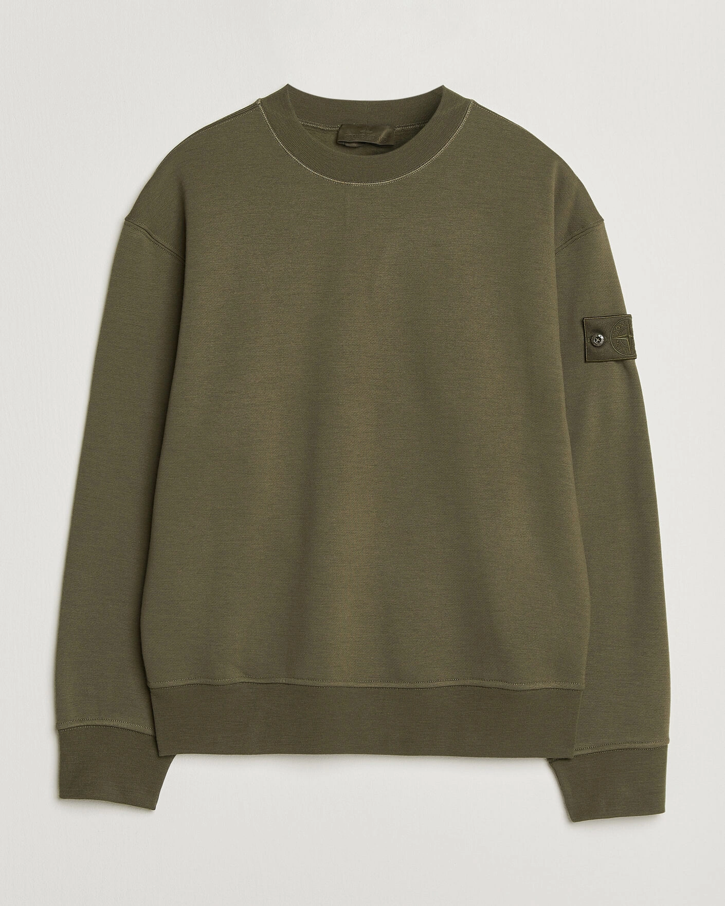 Herr | Tröjor | Stone Island | Ghost Cotton/Wool Fleece Sweatshirt Miltary Green