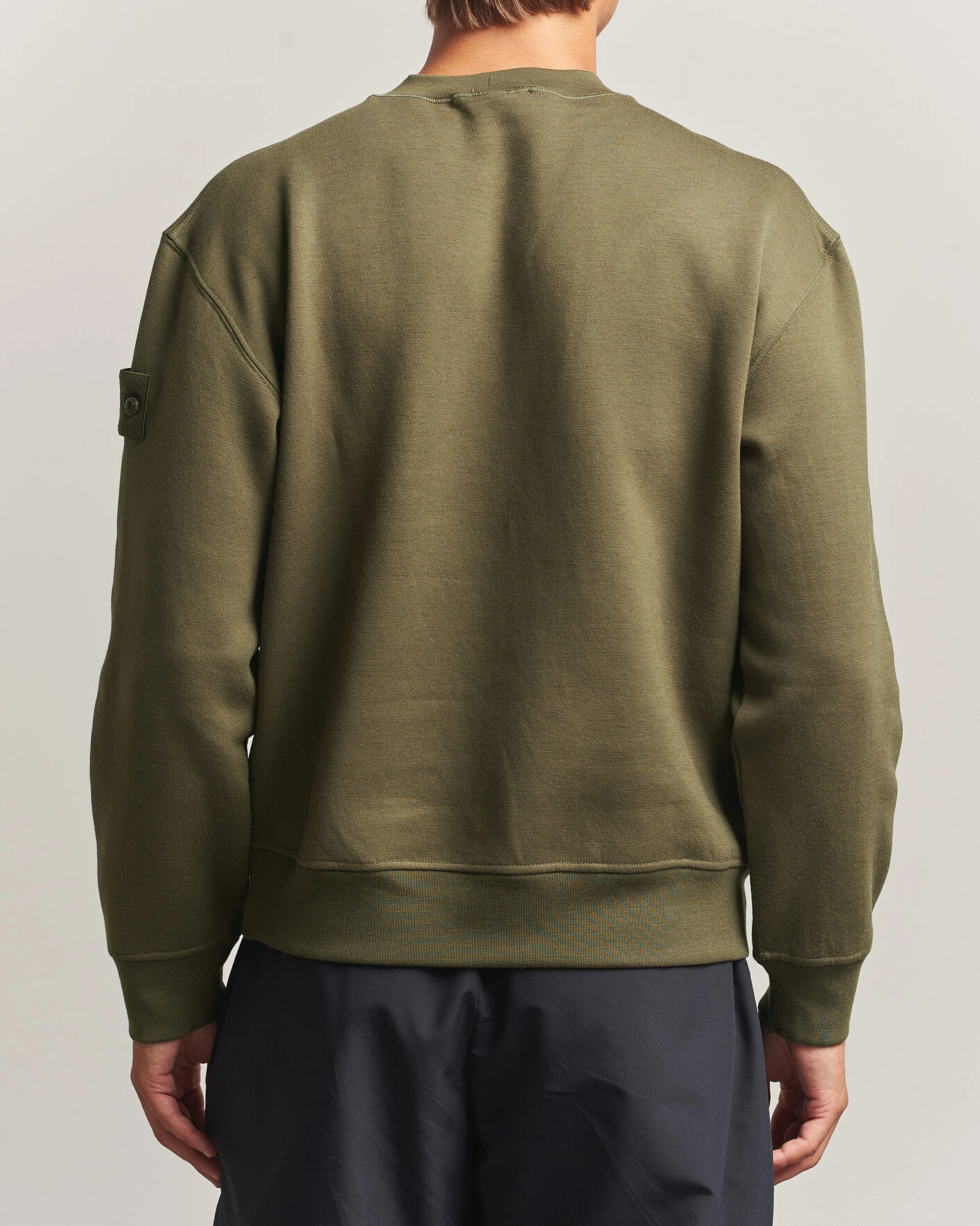 Herr | Tröjor | Stone Island | Ghost Cotton/Wool Fleece Sweatshirt Miltary Green