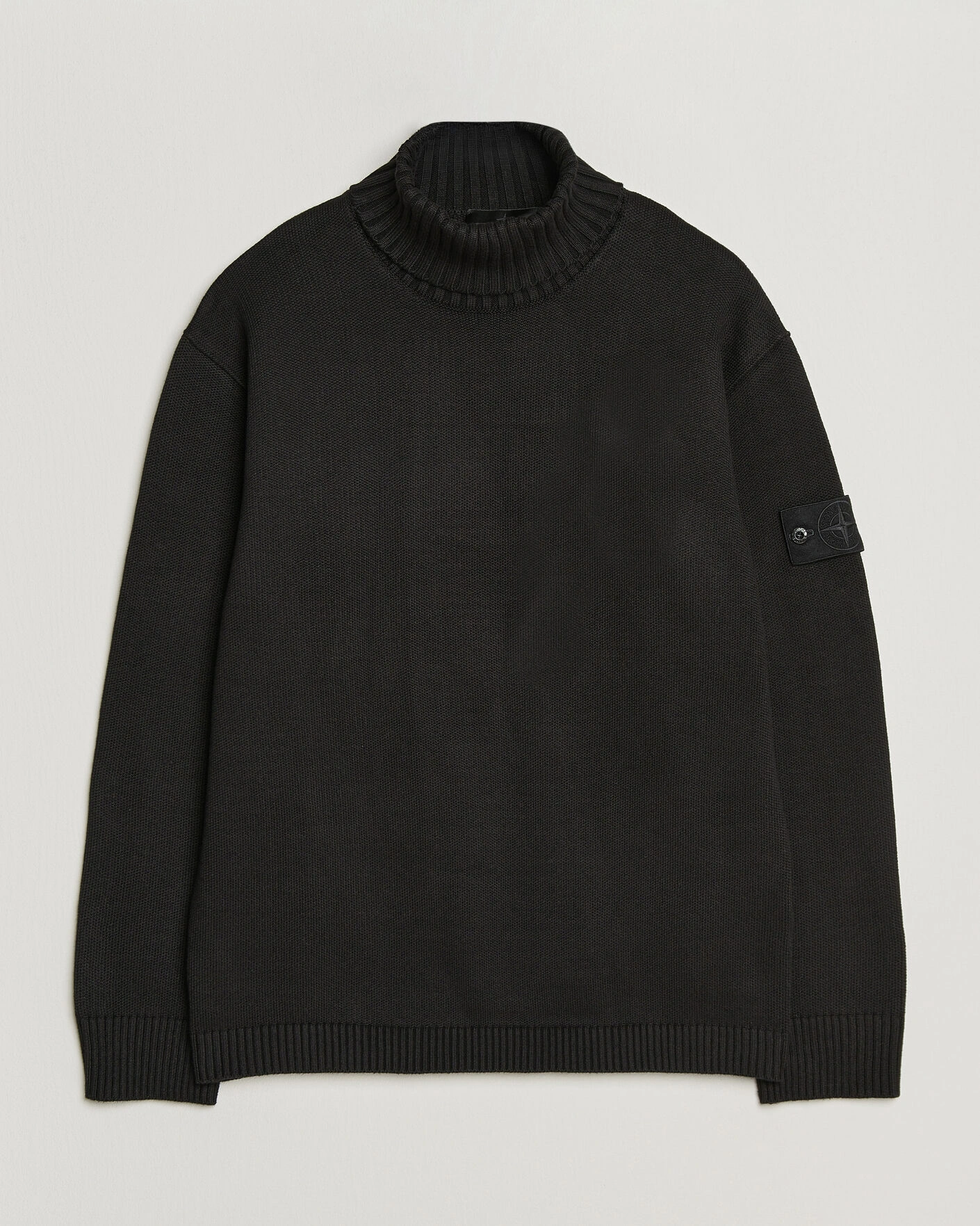 Herr | Tröjor | Stone Island | Ghost Plush Stitch Winter Cotton Rollneck Black