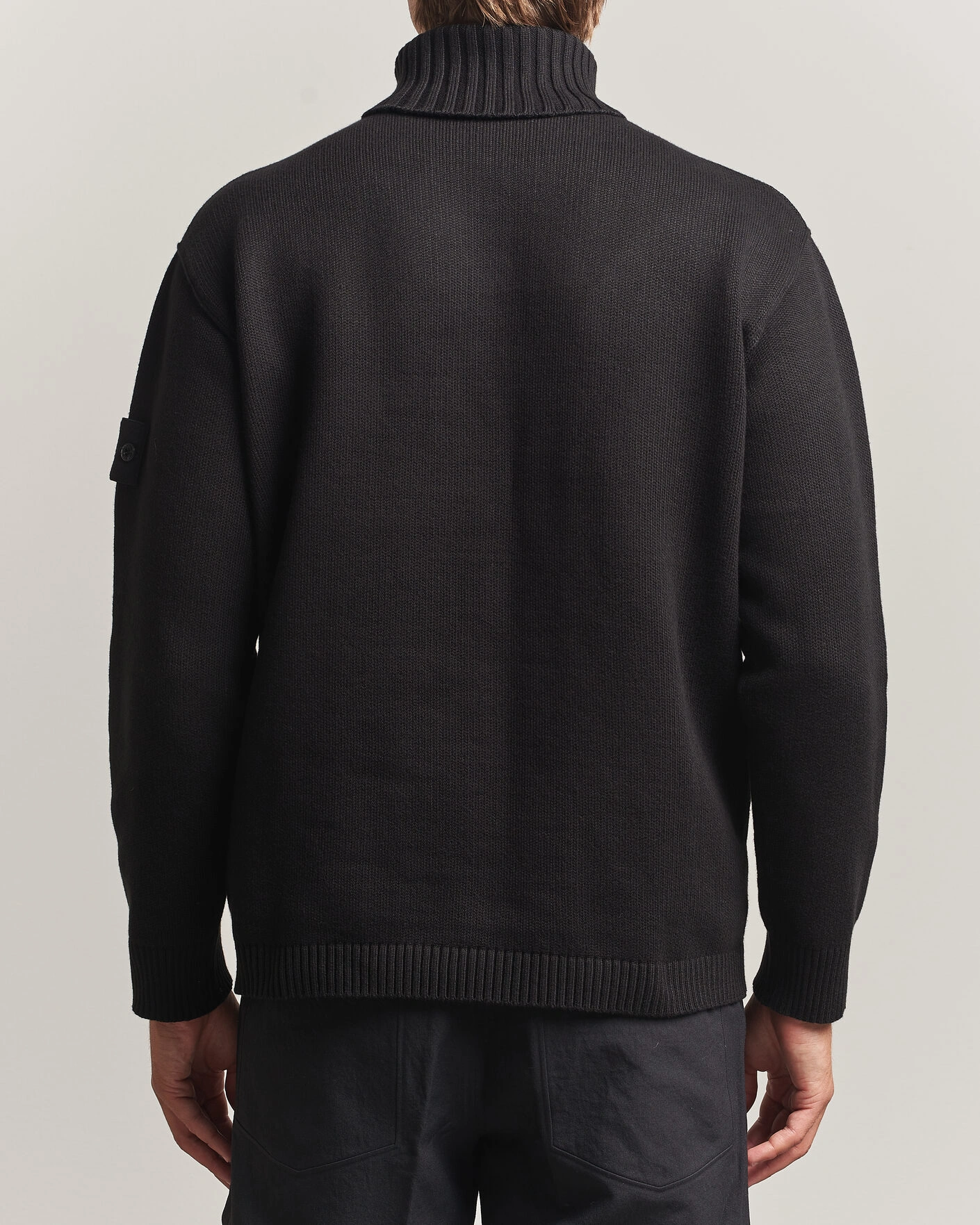 Herr | Tröjor | Stone Island | Ghost Plush Stitch Winter Cotton Rollneck Black