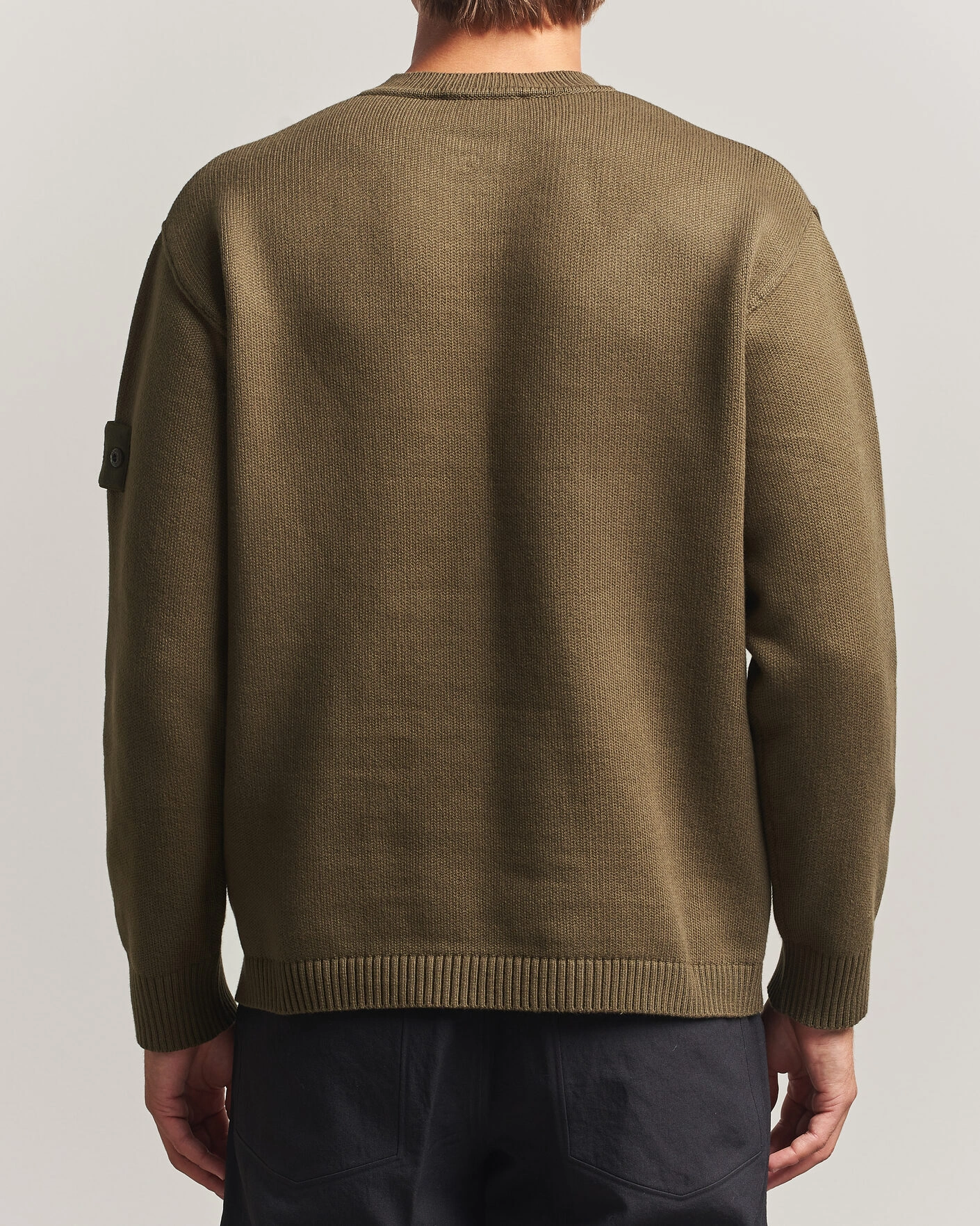 Herr | Tröjor | Stone Island | Ghost Plush Stitch Winter Cotton Sweat Miltary Green