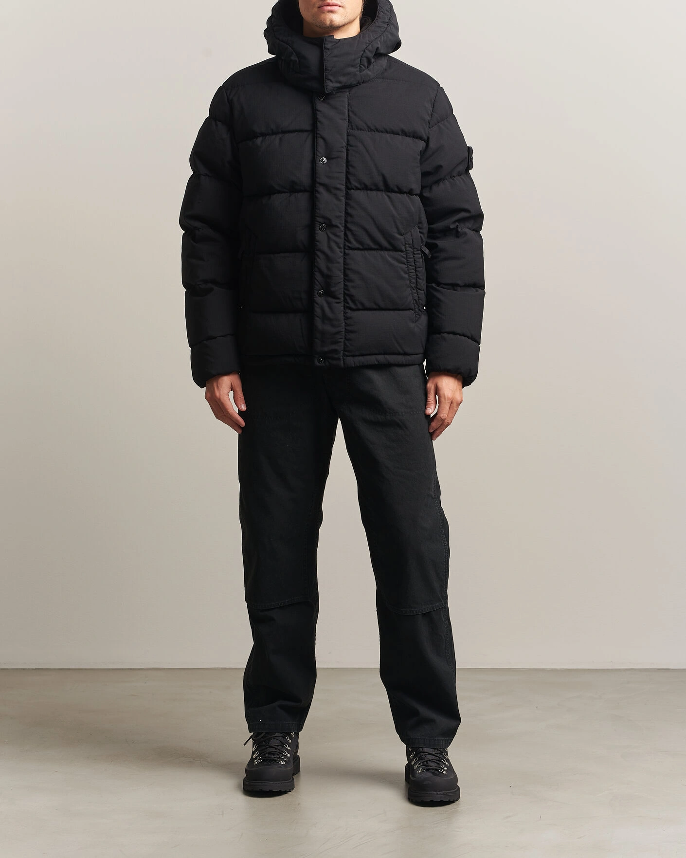 Herr | Jackor | Stone Island | Ghost Wool Ripstop Down Jacket Black